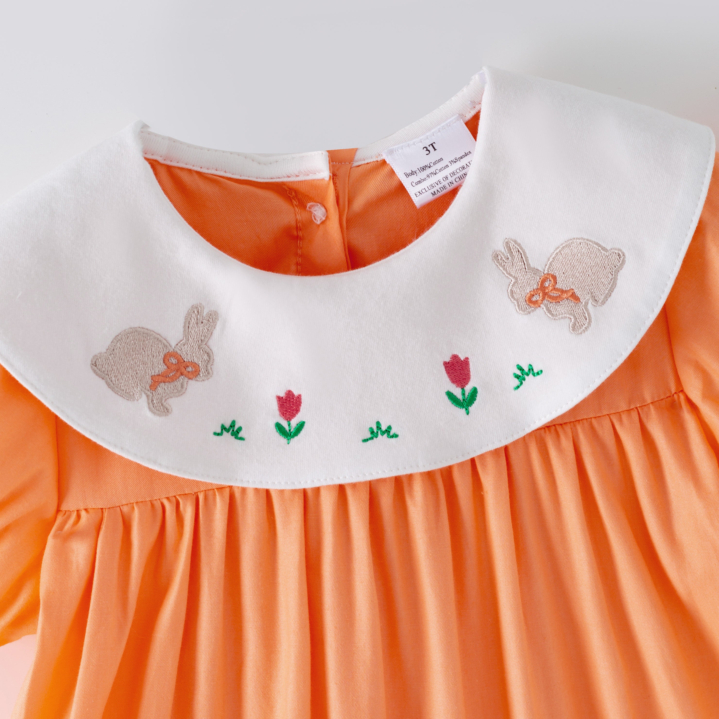 （In Stock）Siblings Easter Bunny Embroidery Dress,Set&Romper