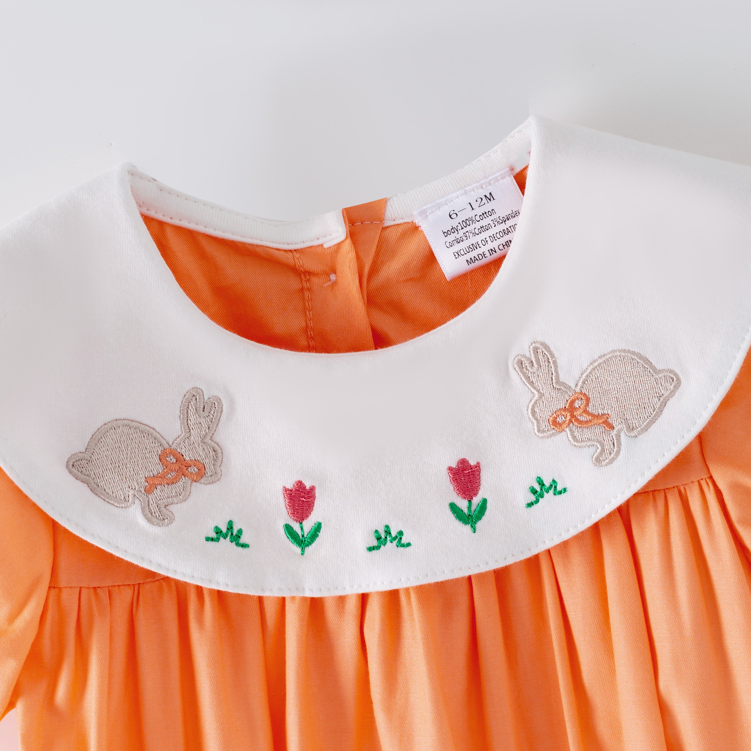 （In Stock）Siblings Easter Bunny Embroidery Dress,Set&Romper