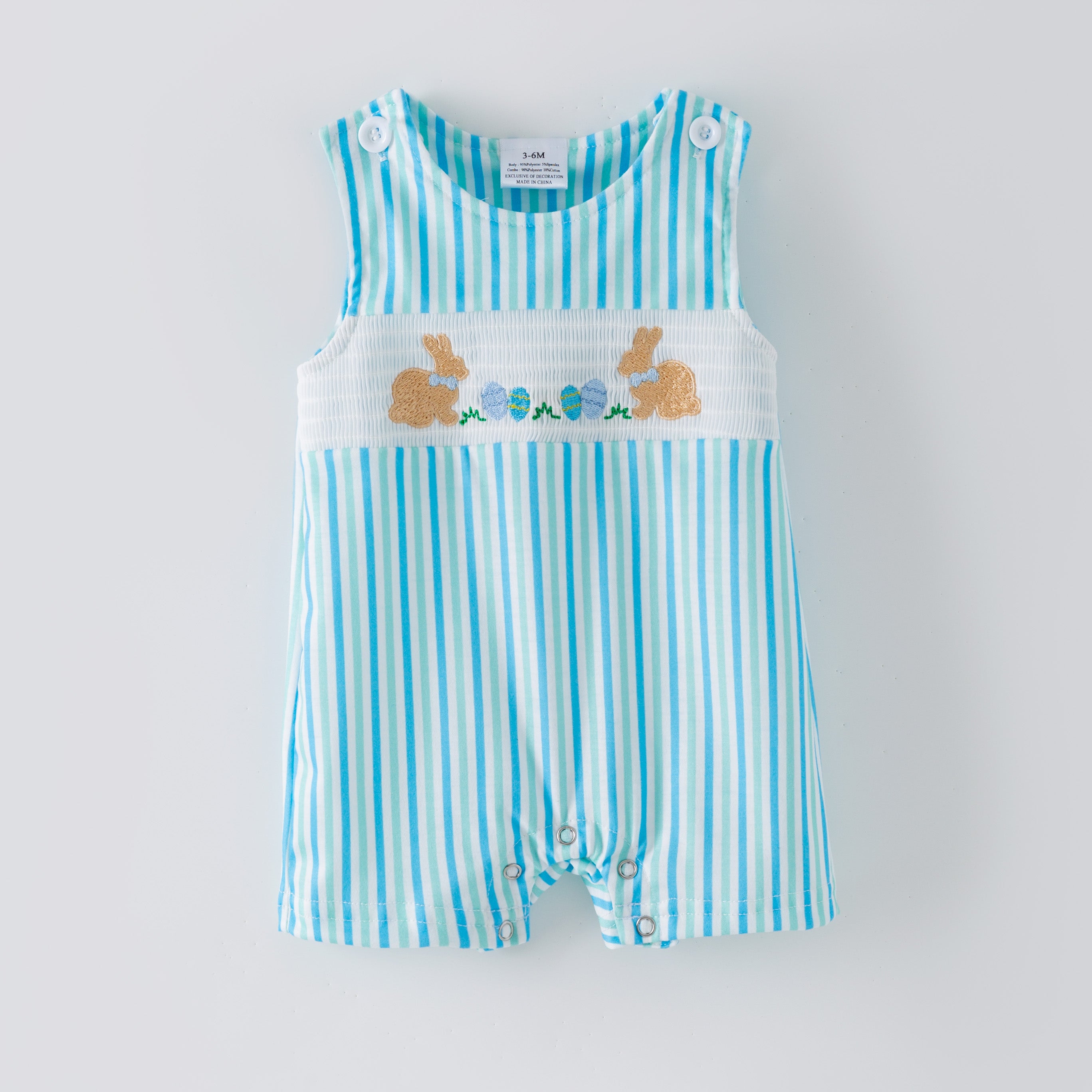 （In Stock）Siblings Easter Bunny Embroidery Dress,Set&Romper