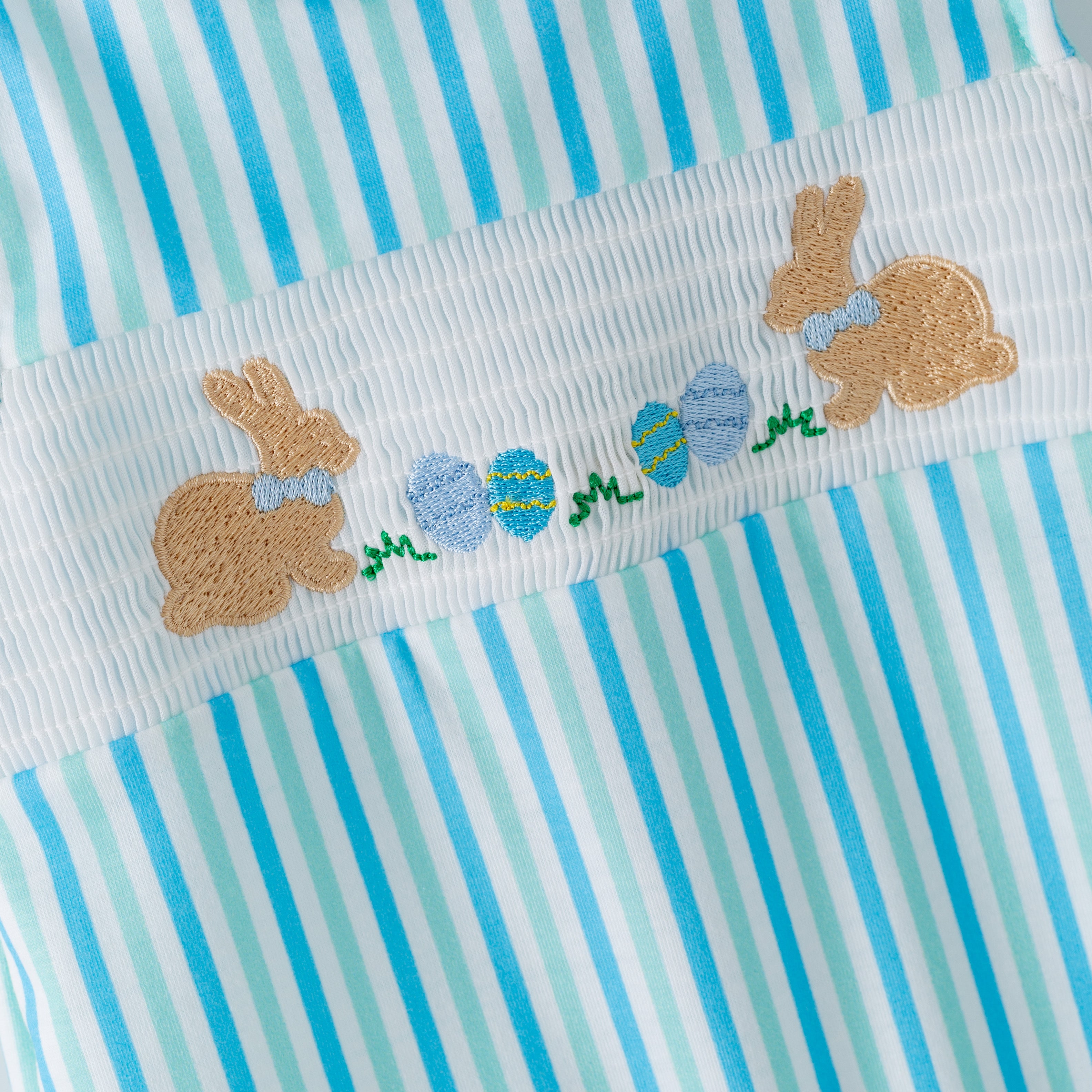 （In Stock）Siblings Easter Bunny Embroidery Dress,Set&Romper