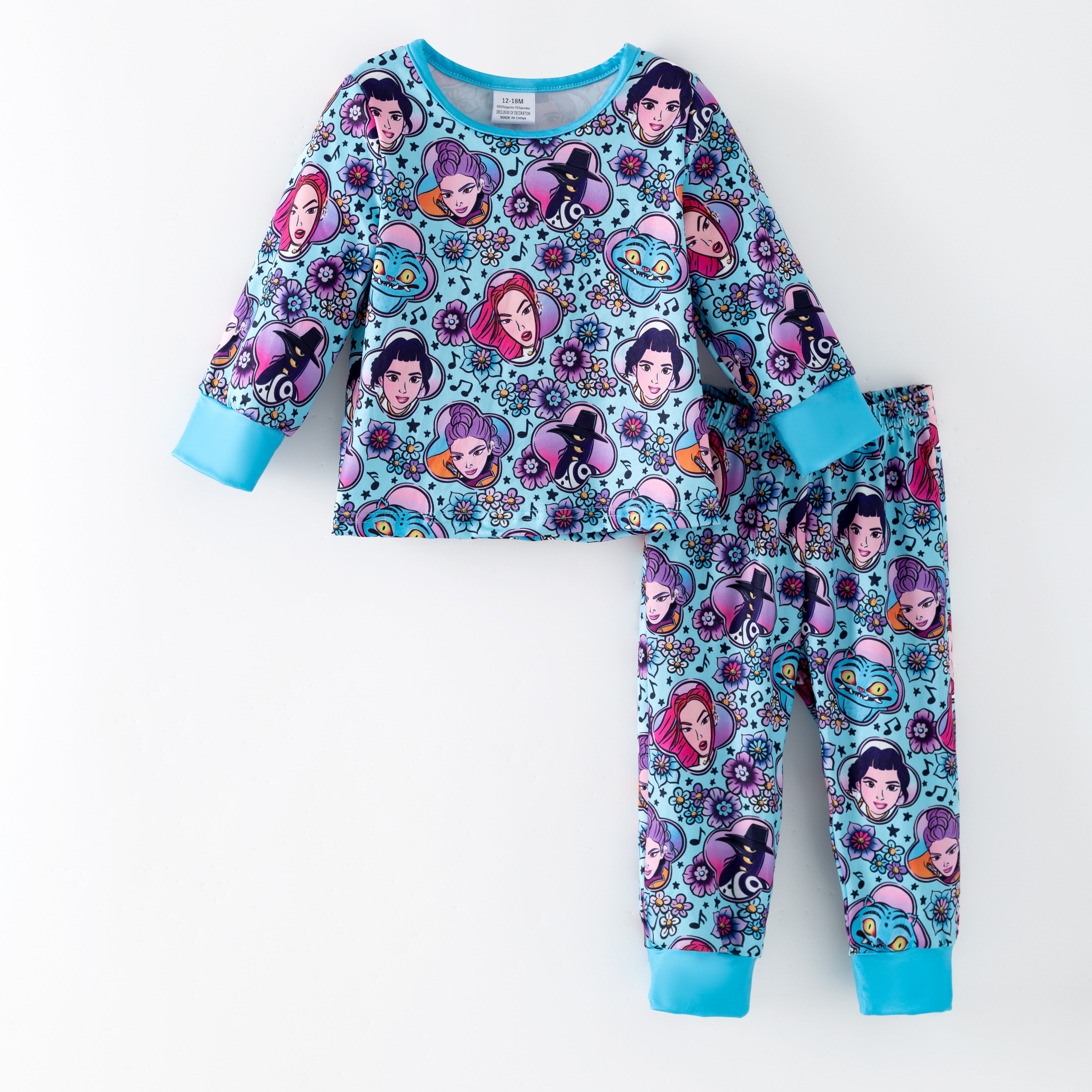 （Pre Order,Prepack Zone）Girls Movie Character Print Pajamas（Mix Size）