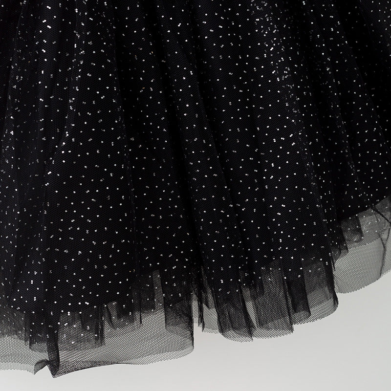 （In Stock）Girls Halloween Print Tulle Dress