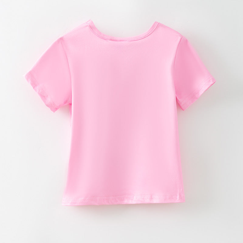 （In Stock）Girls Halloween Print Milk Silk Top