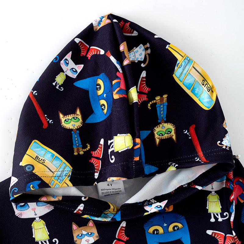 （Pre Order）Boys Fall Cartoon Print Hoddie