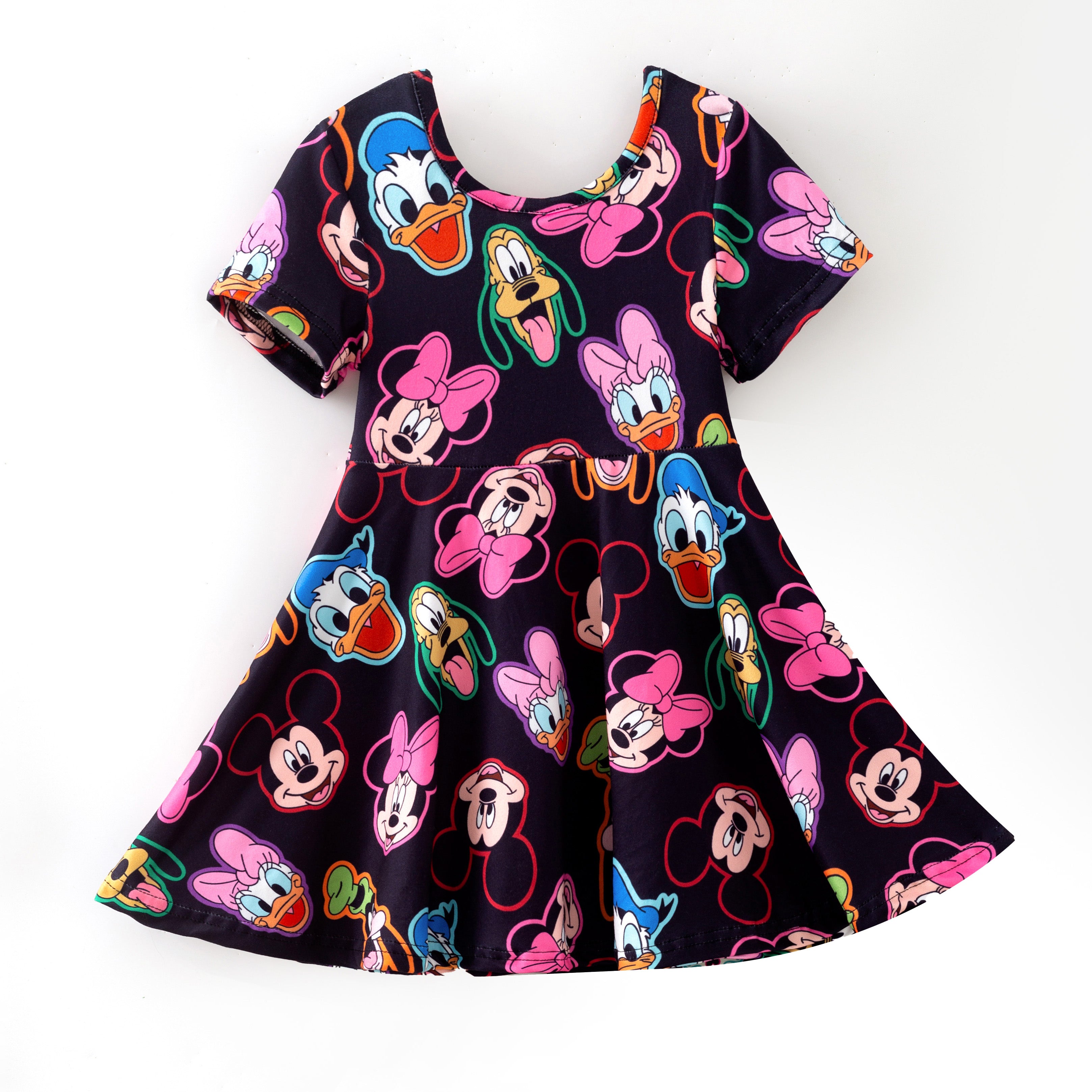 （Pre Order）Girls Summer Cartoon Print Dress＆Pajamas