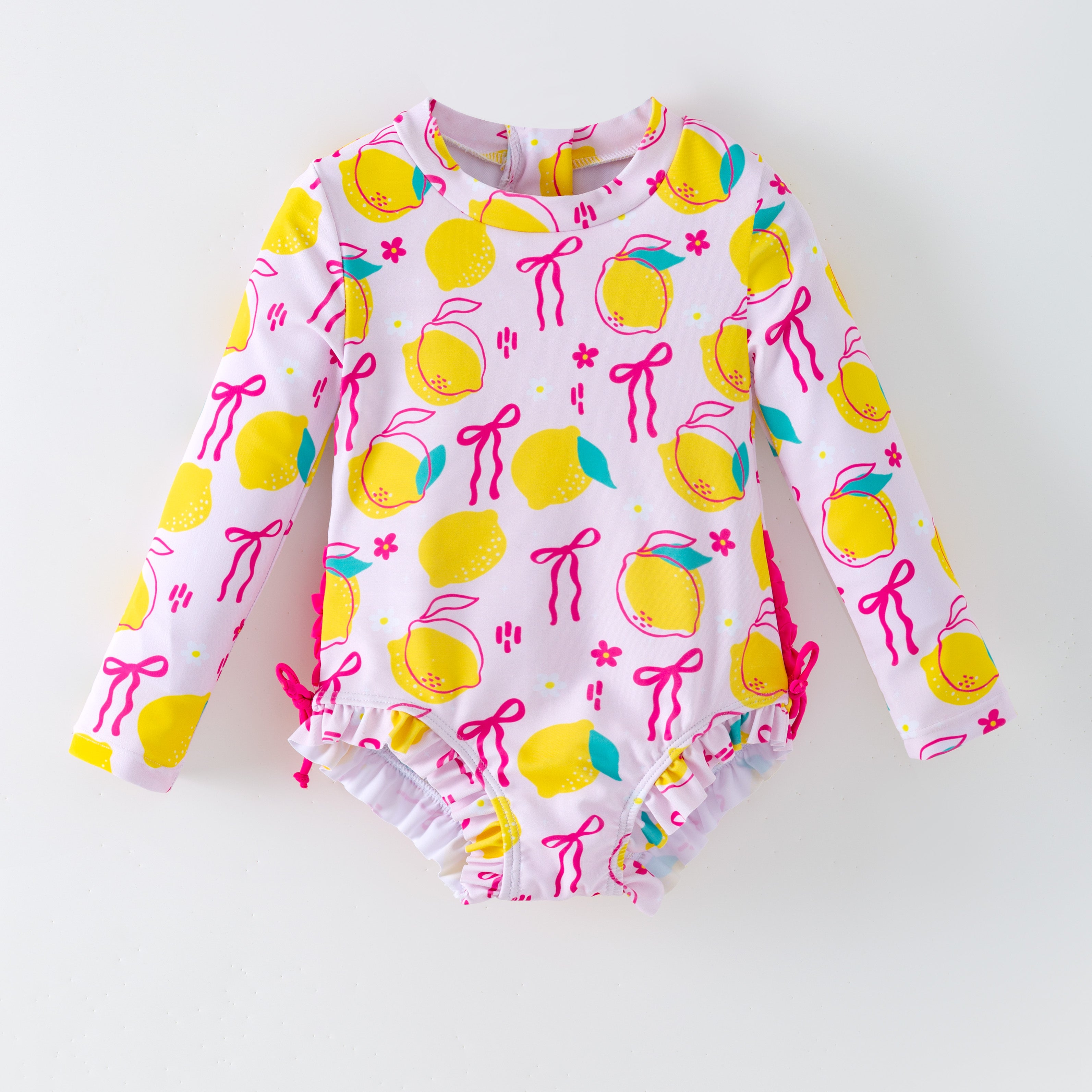 （In Stock）Girls Summer Lemon Print Swimsuit