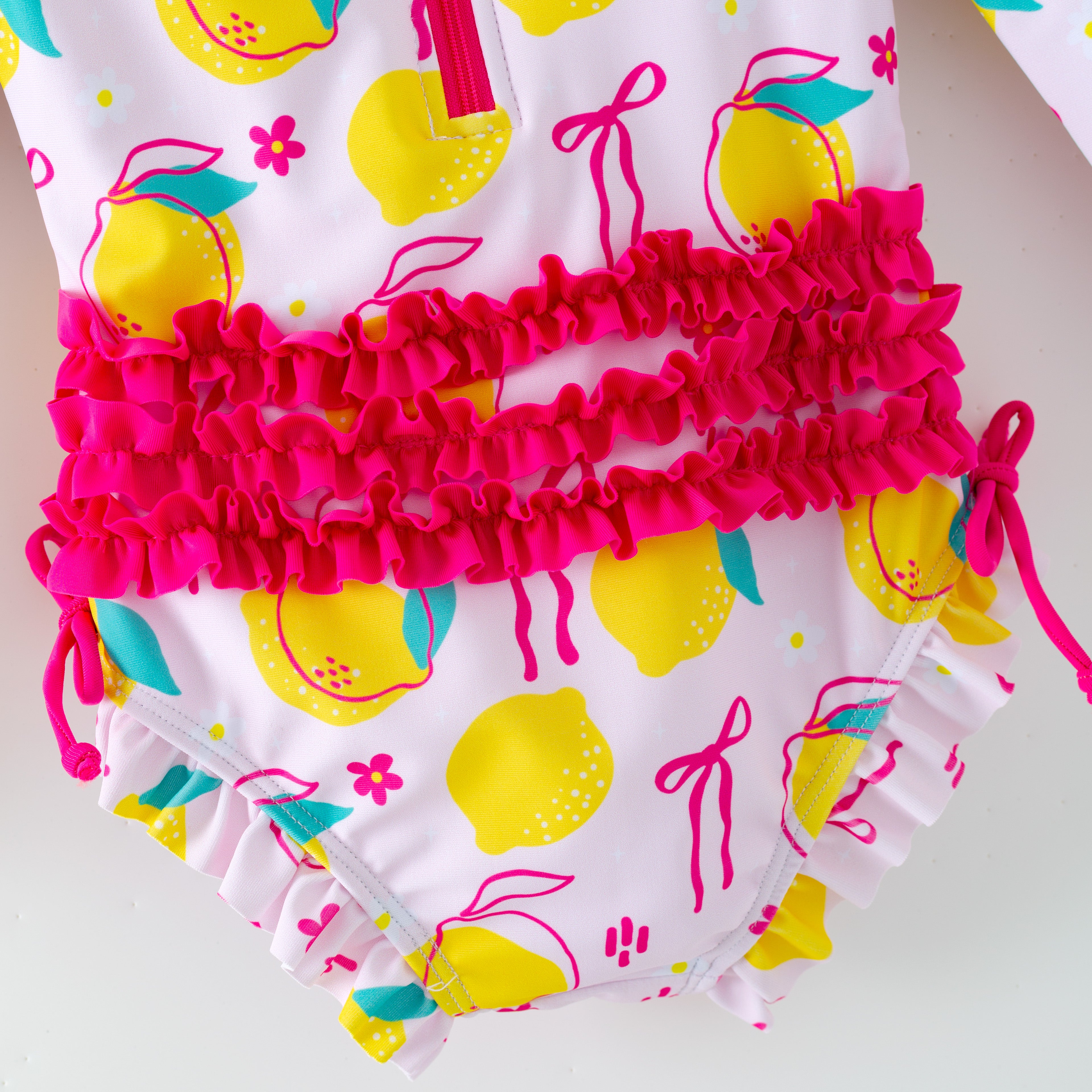 （In Stock）Girls Summer Lemon Print Swimsuit