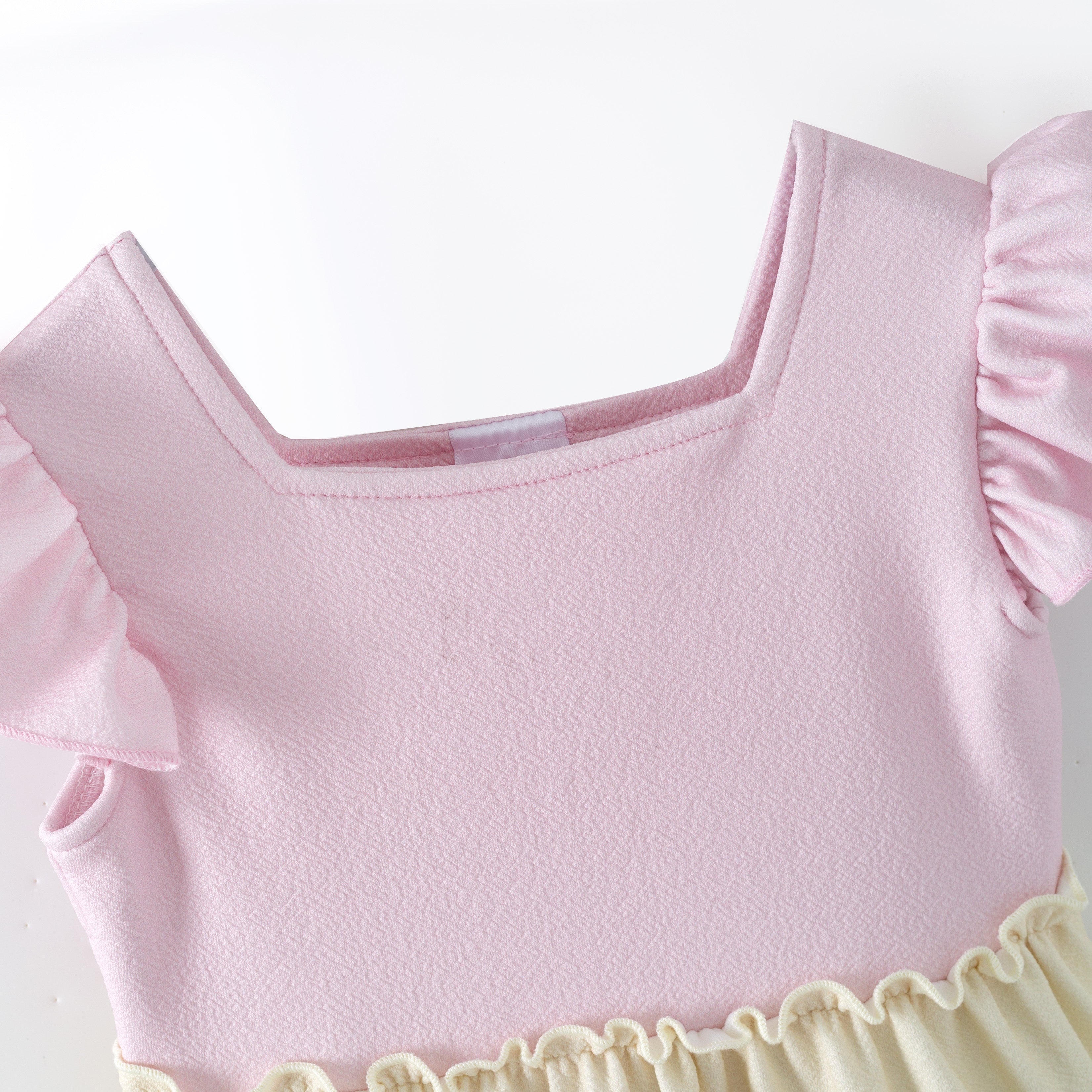 （In Stock）Girls Spring&Summer Color Matching Dress