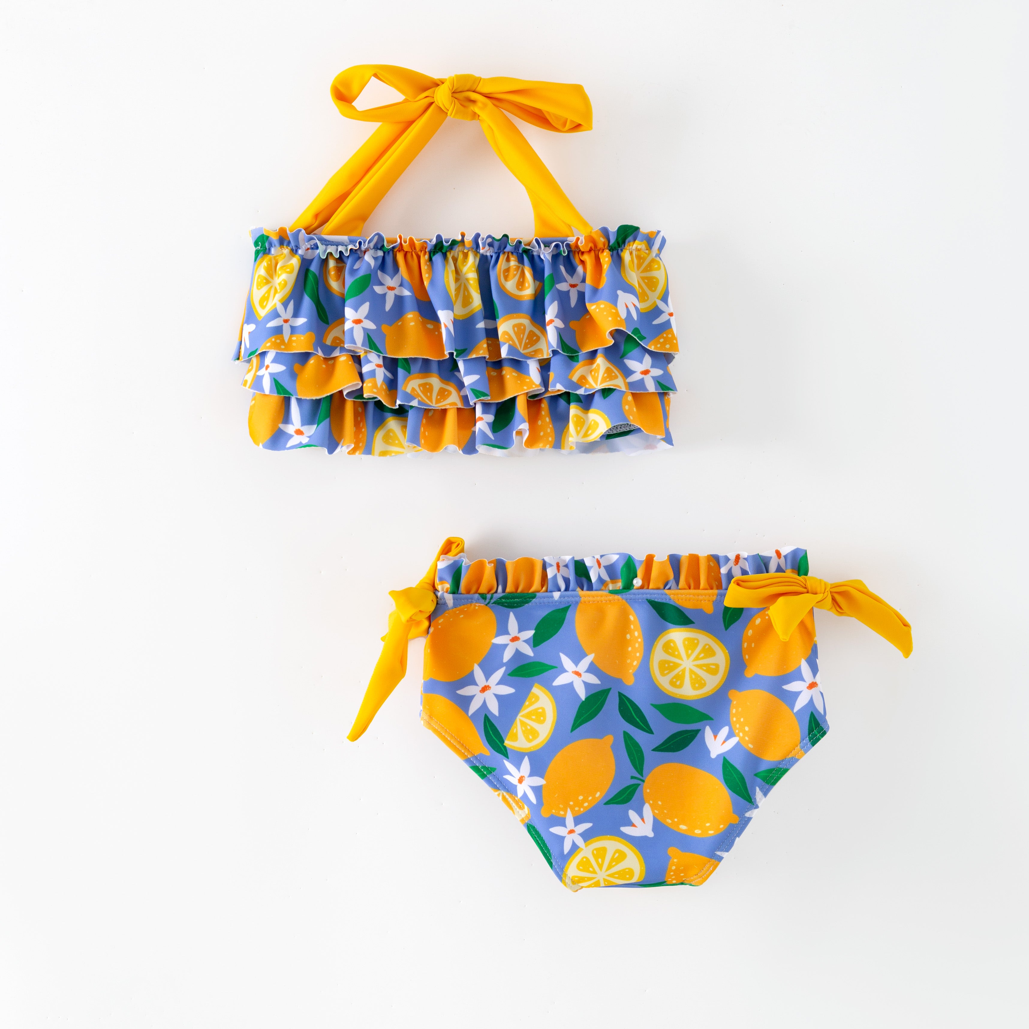 （In Stock）Girls Summer Lemon Print Swimsuit