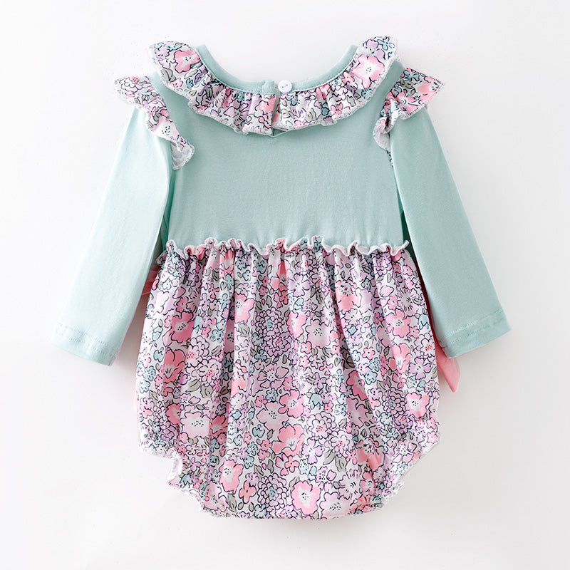 （In Stock）Toddler Girls Thanksgiving Scarecrow Applique Romper