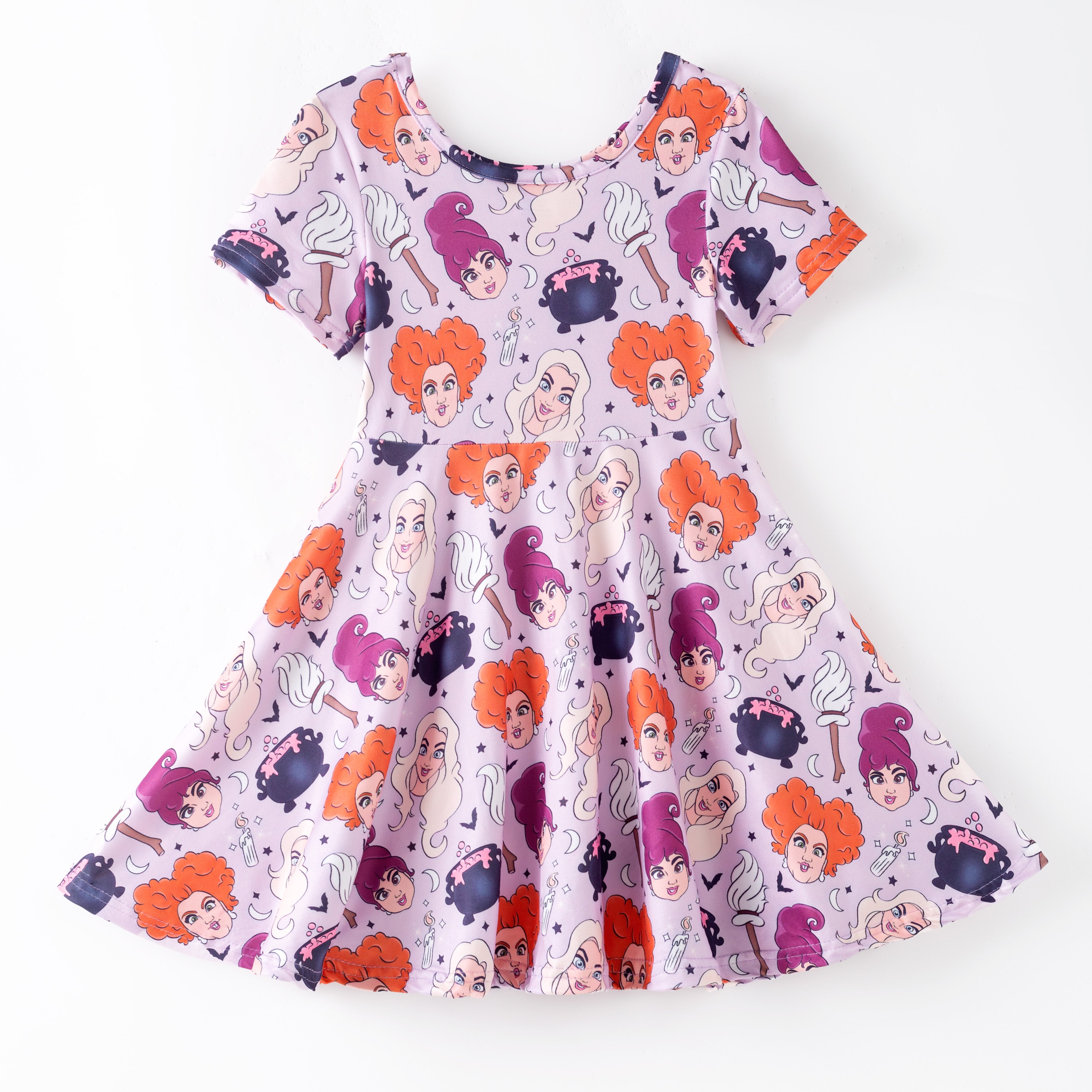 （Pre Order）Family Halloween Cartoon Print Dress＆Top