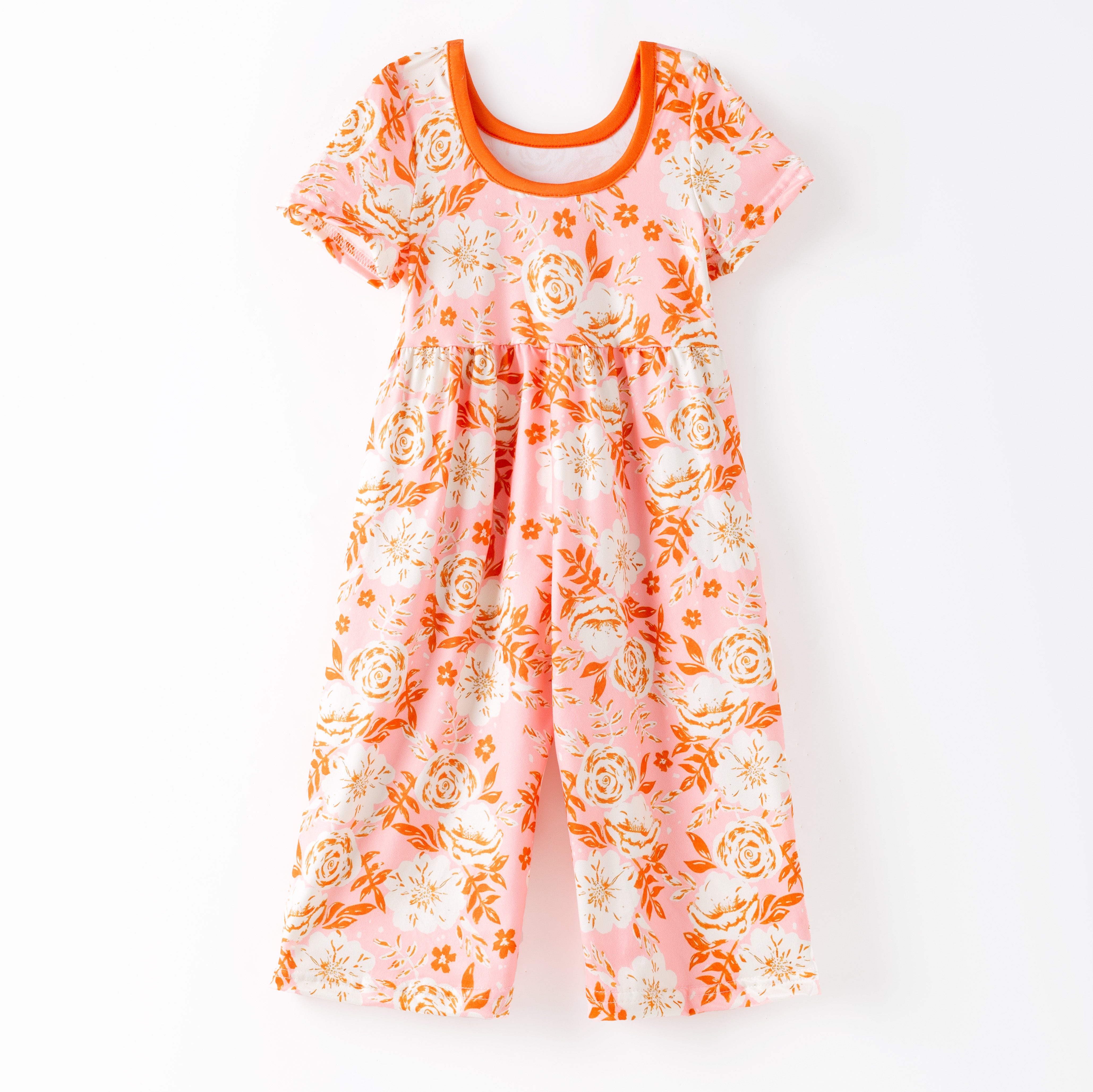 （Pre Order）Mommy＆Me Fall Floral Print Jumpsuit with Pockets