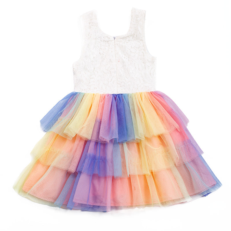 GirlsLace Sequins Bunny Embroidery Tulle Drss