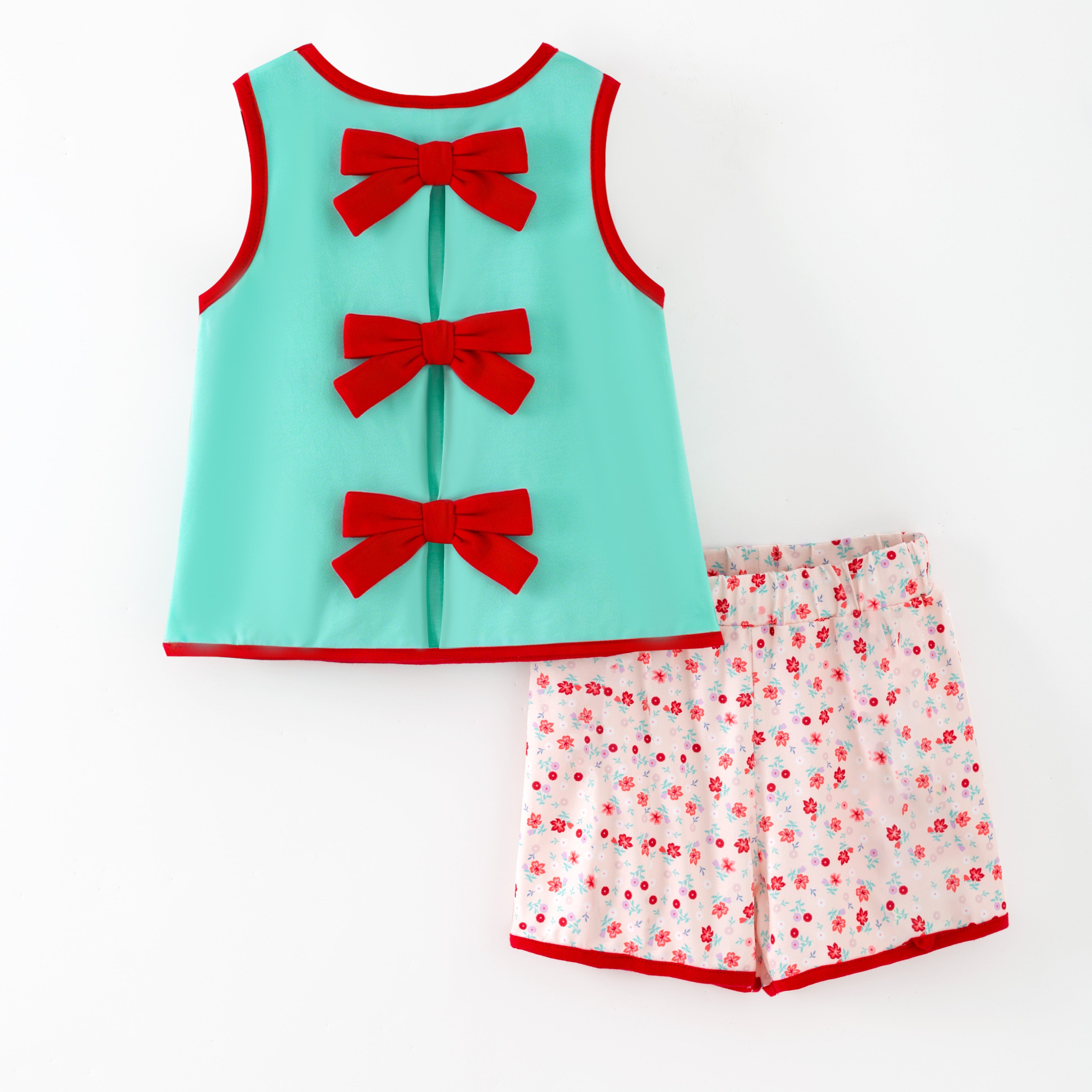 （In Stock）Siblings Spring&Summer Baseball Applique Shorts Set&Romper