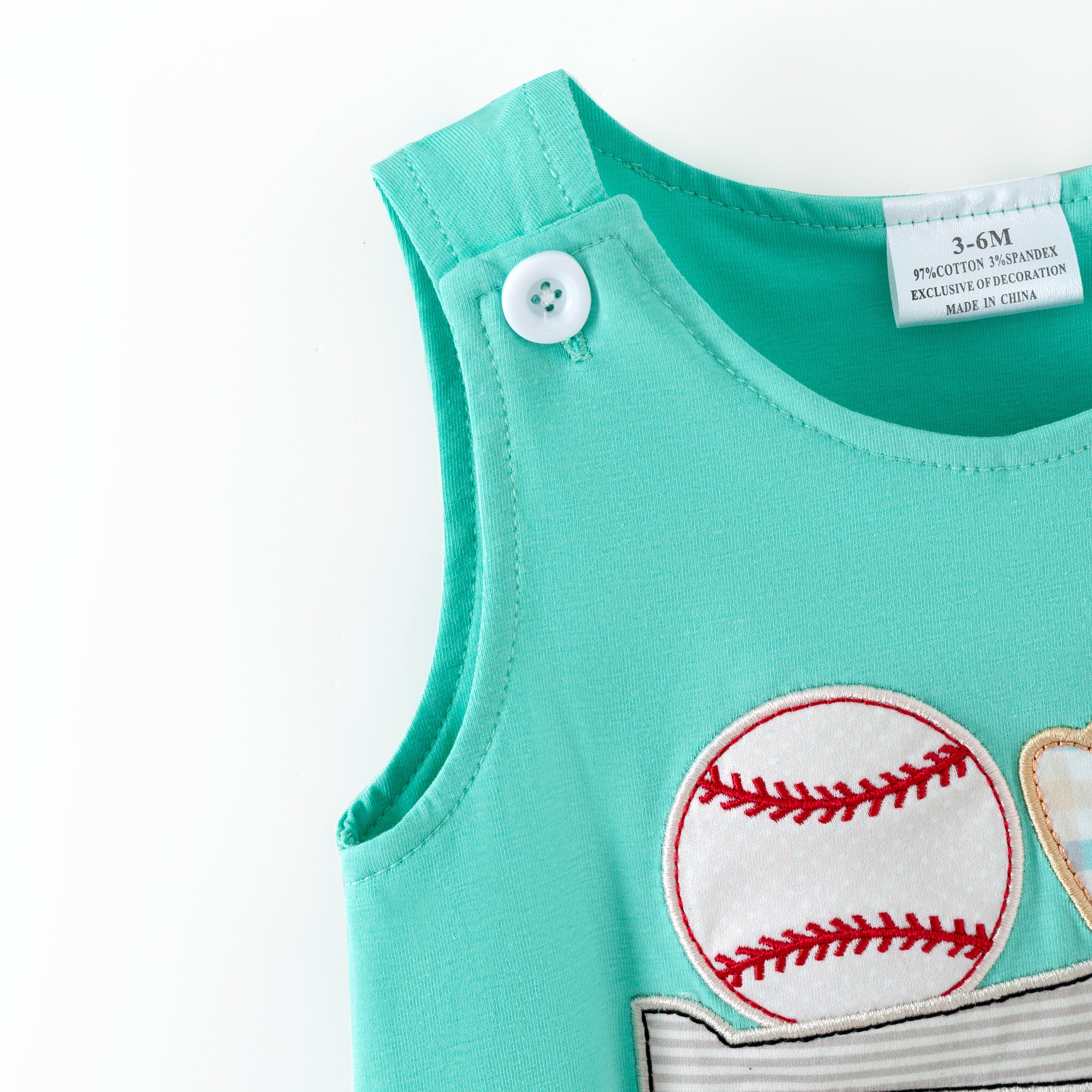 （In Stock）Siblings Spring&Summer Baseball Applique Shorts Set&Romper