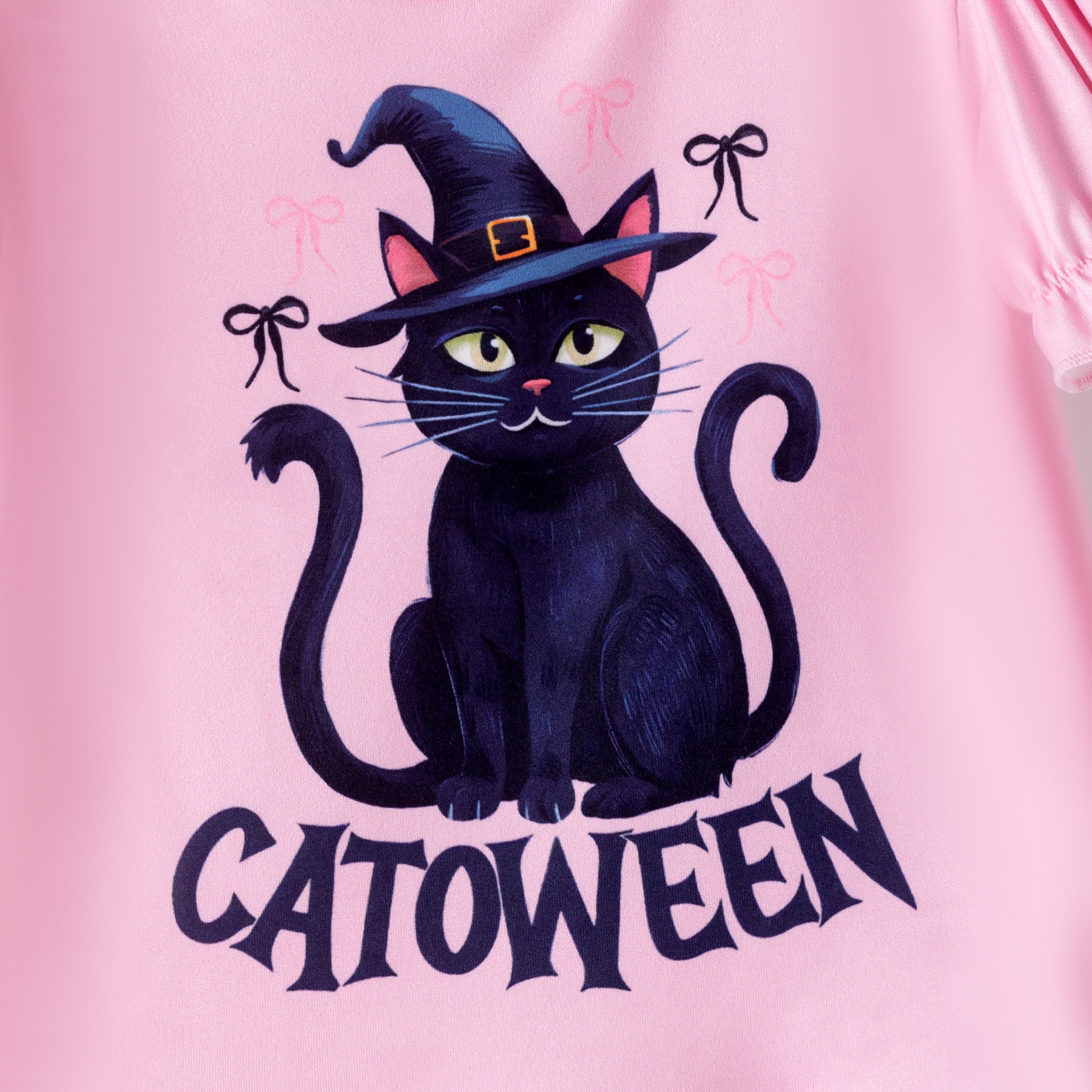（Pre Order）Girls Halloween Cartoon Print Outfit Set