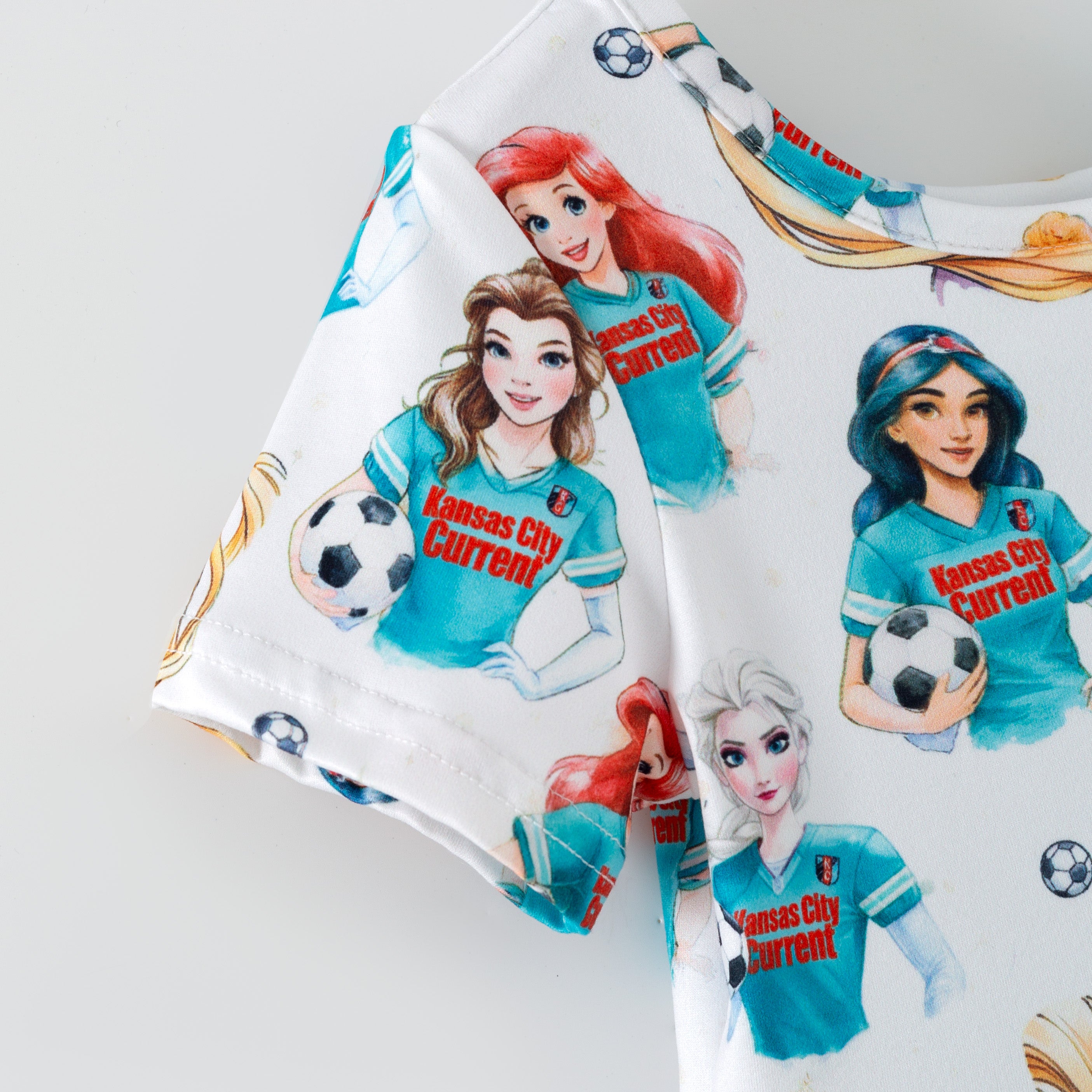 （Pre Order,Prepack Zone）Girls Football Princess Print Dress（Mix Size）