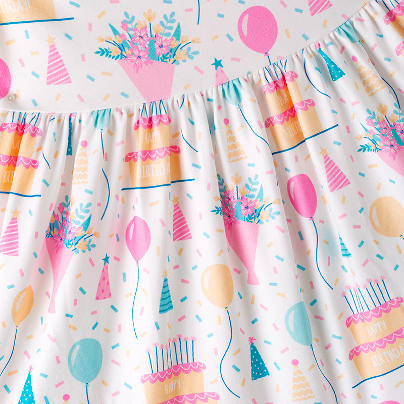 Girls Birthday Suspenders Dress