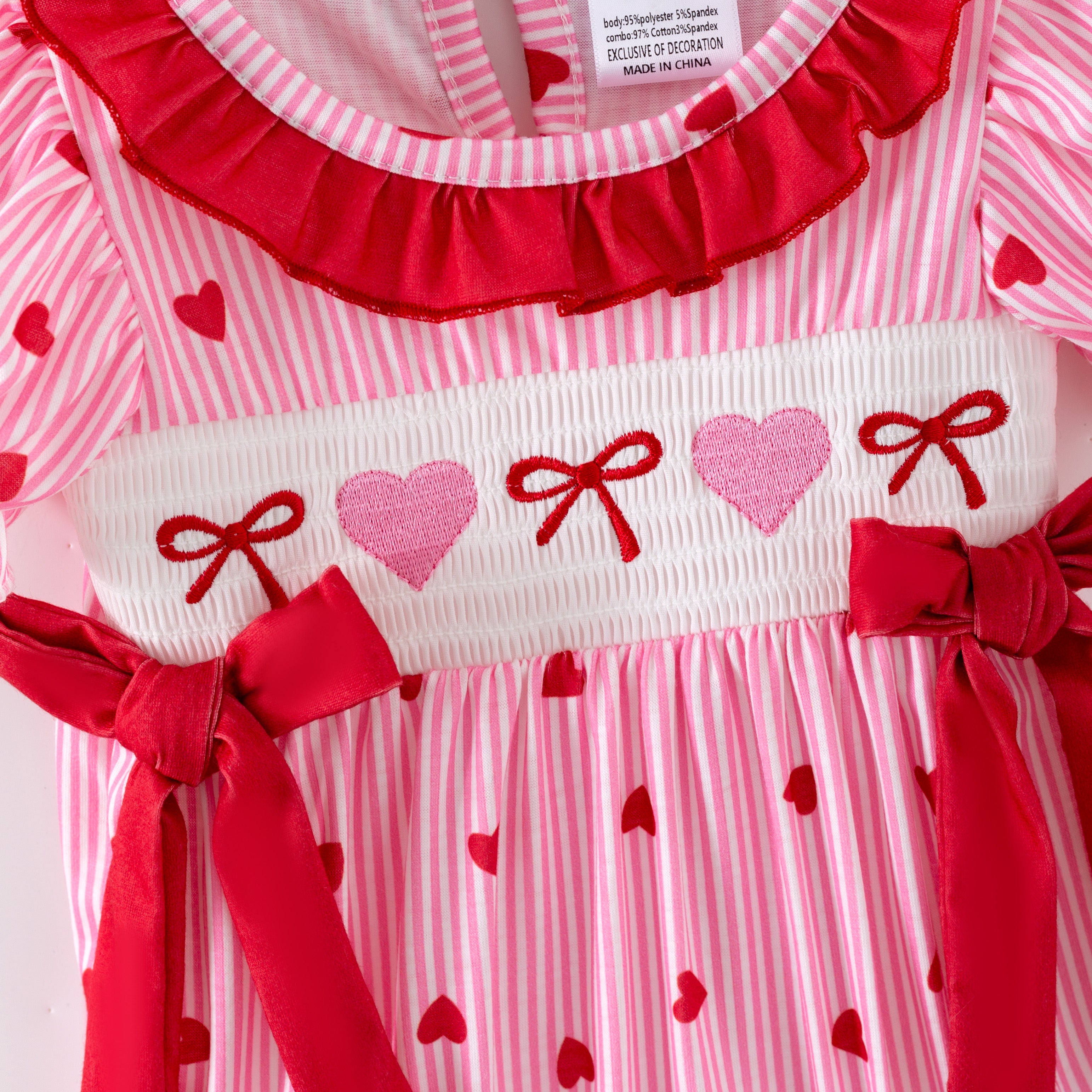 （Pre Order,Prepack Zone）Family Valentine's Day Embroidery Set&Romper（Mix Size）