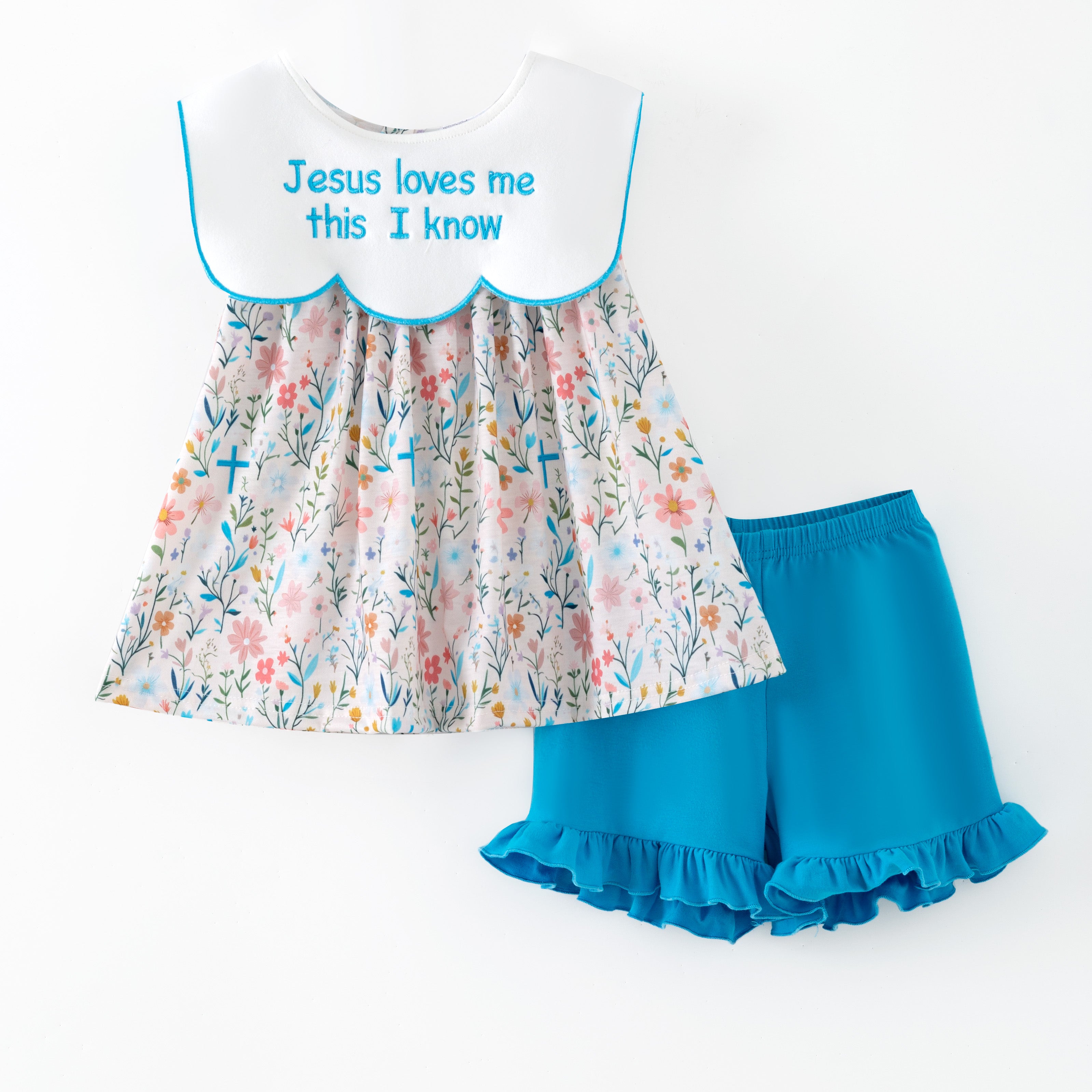 （In Stock）Siblings Easter Embroidery Cotton Shorts Set&Romper