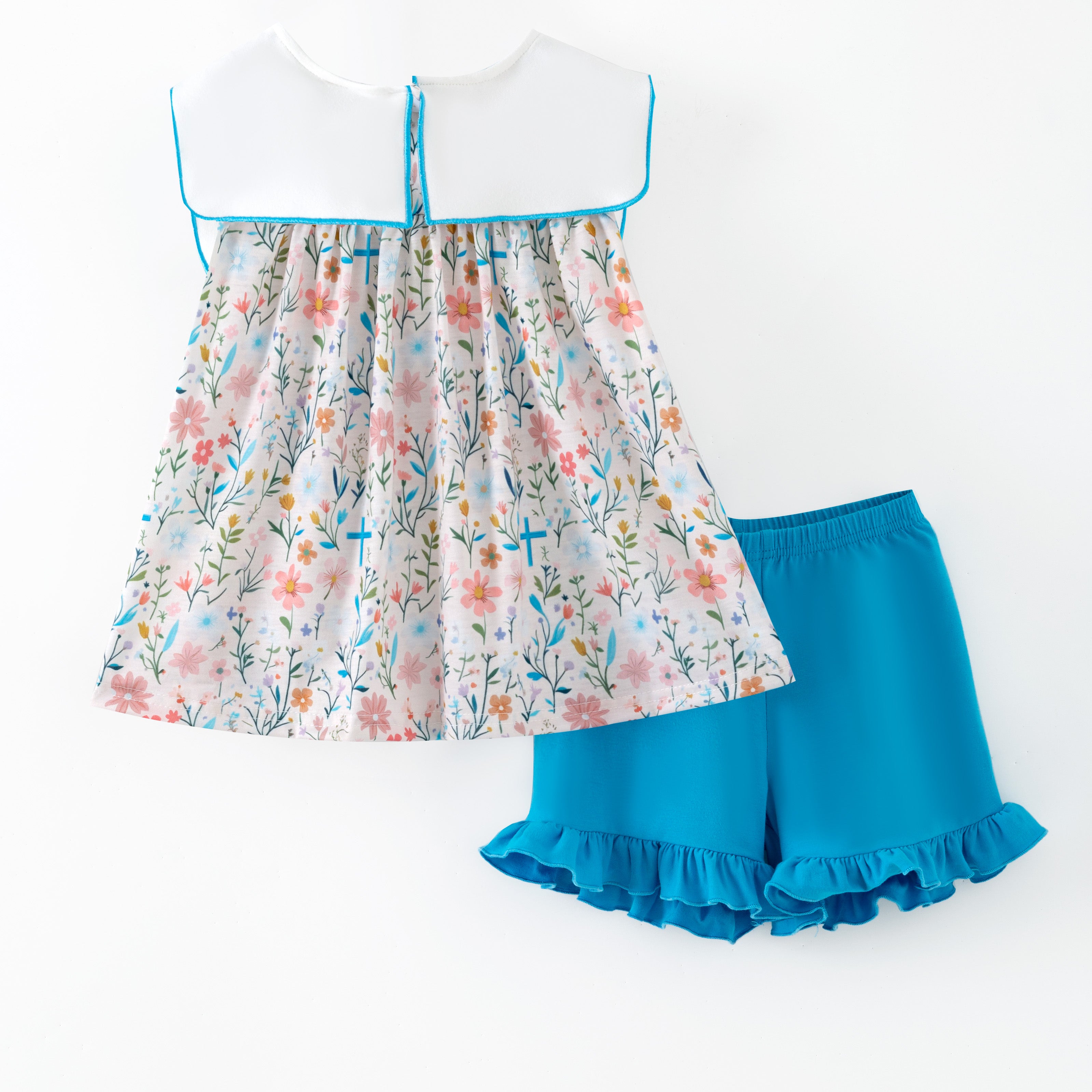 （In Stock）Siblings Easter Embroidery Cotton Shorts Set&Romper