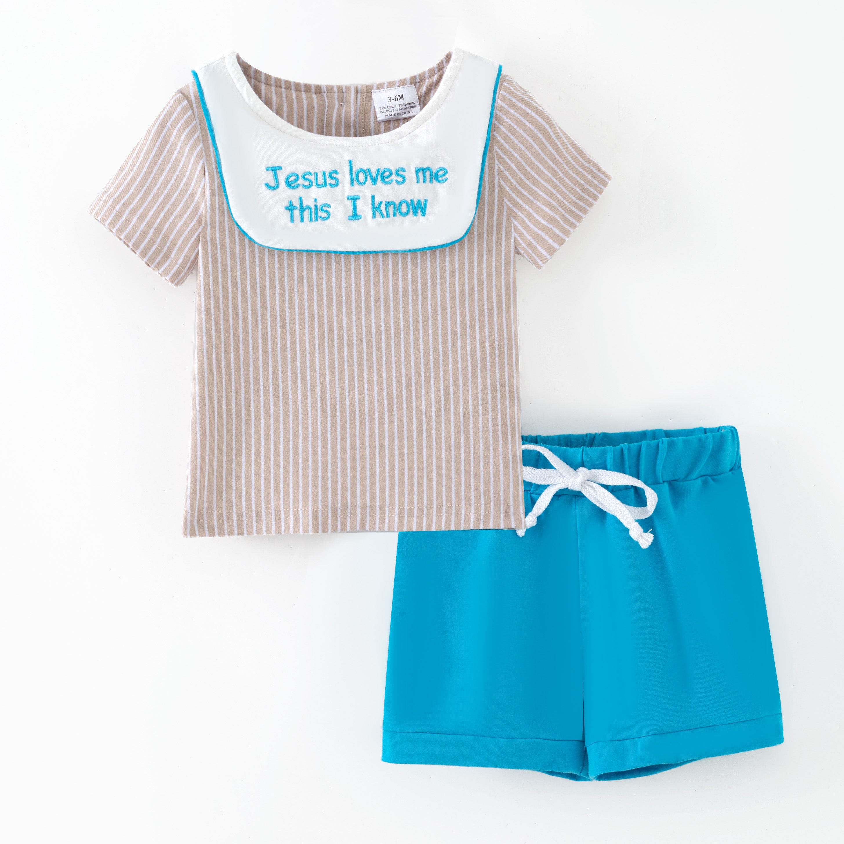 （In Stock）Siblings Easter Embroidery Cotton Shorts Set&Romper
