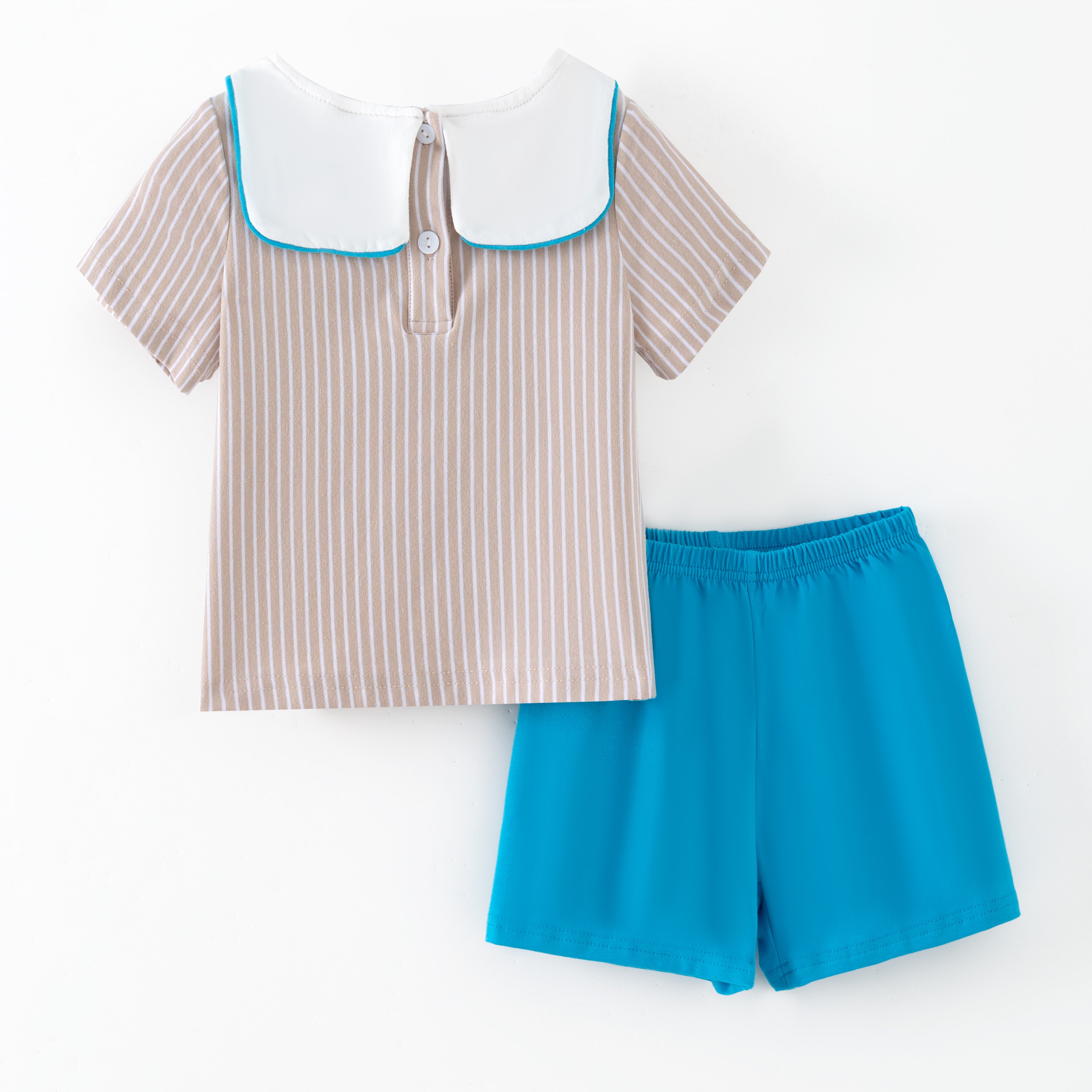 （In Stock）Siblings Easter Embroidery Cotton Shorts Set&Romper