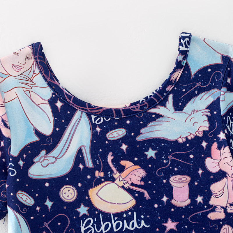 （In Stock）Girls Spring and Summer Princess Print Dress
