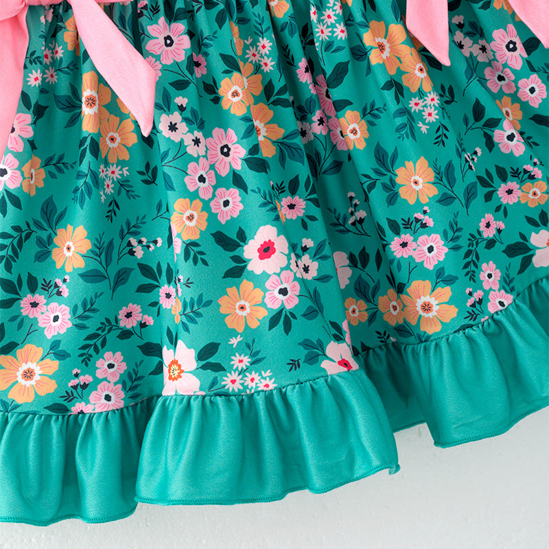 （In Stock）Girls Easter Bunny Print Dress
