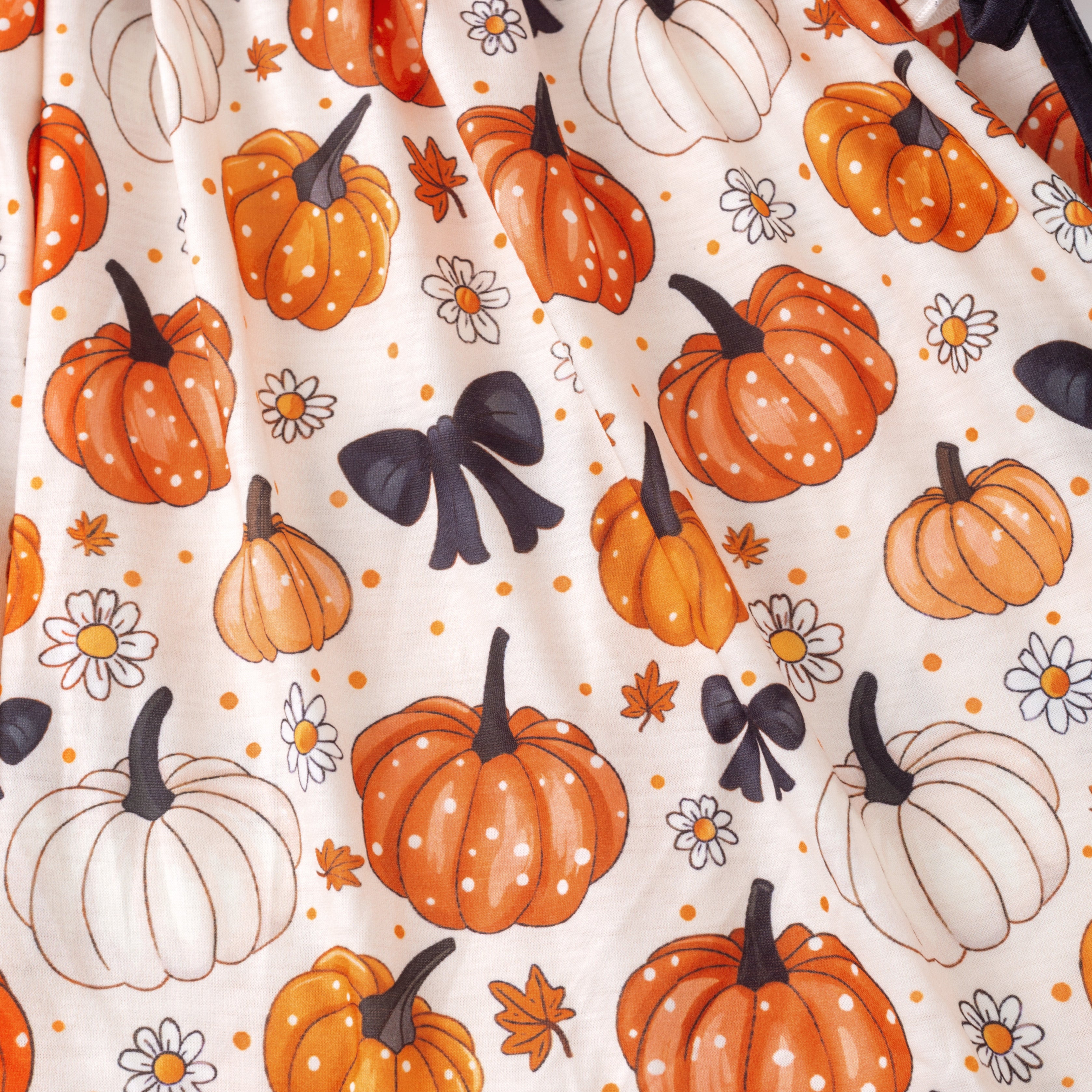 （Pre Order）Girls Halloween Embroidery Smocked Dress＆Romper