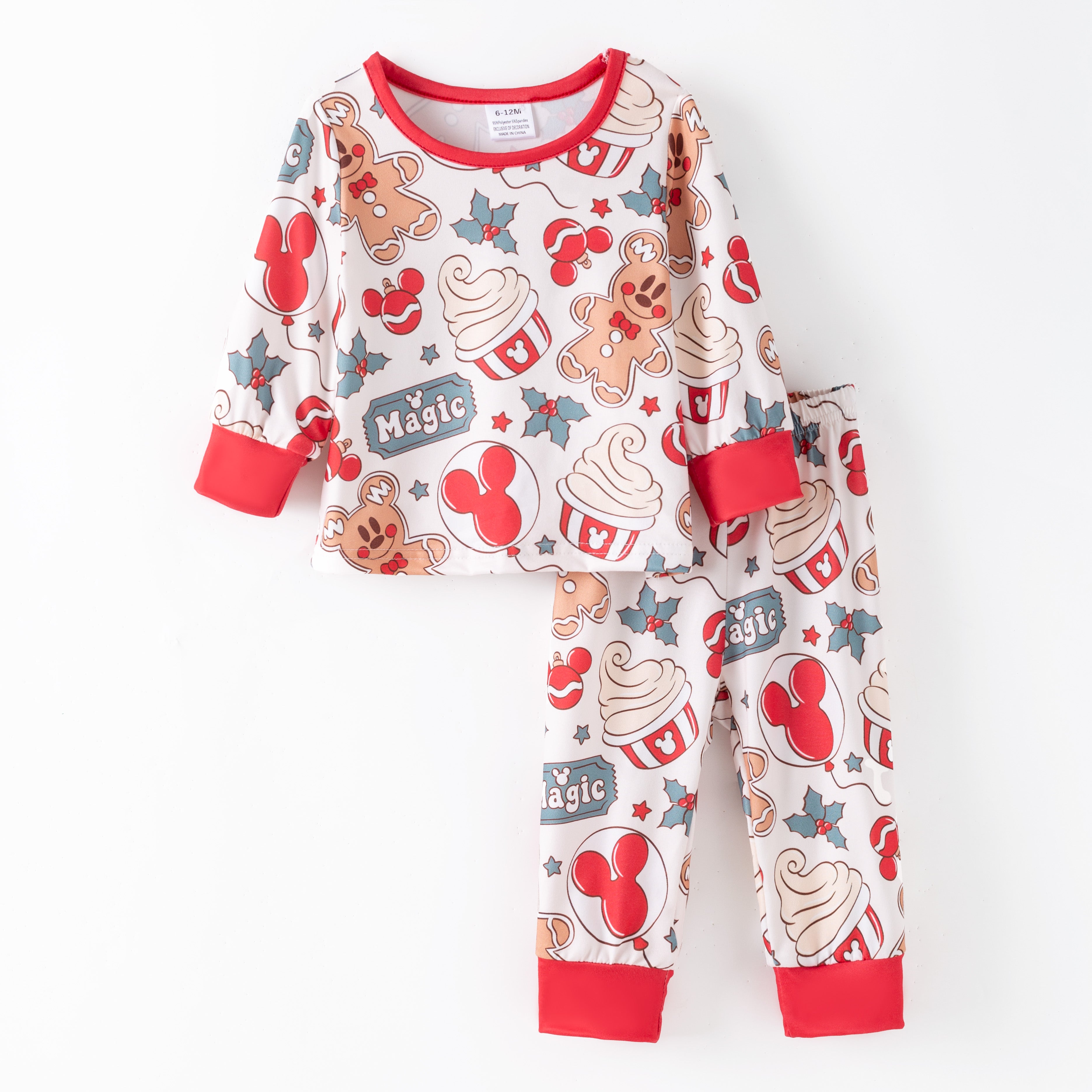 （Pre Order）Family Christmas Gingerbread Print Dress,Set＆Top