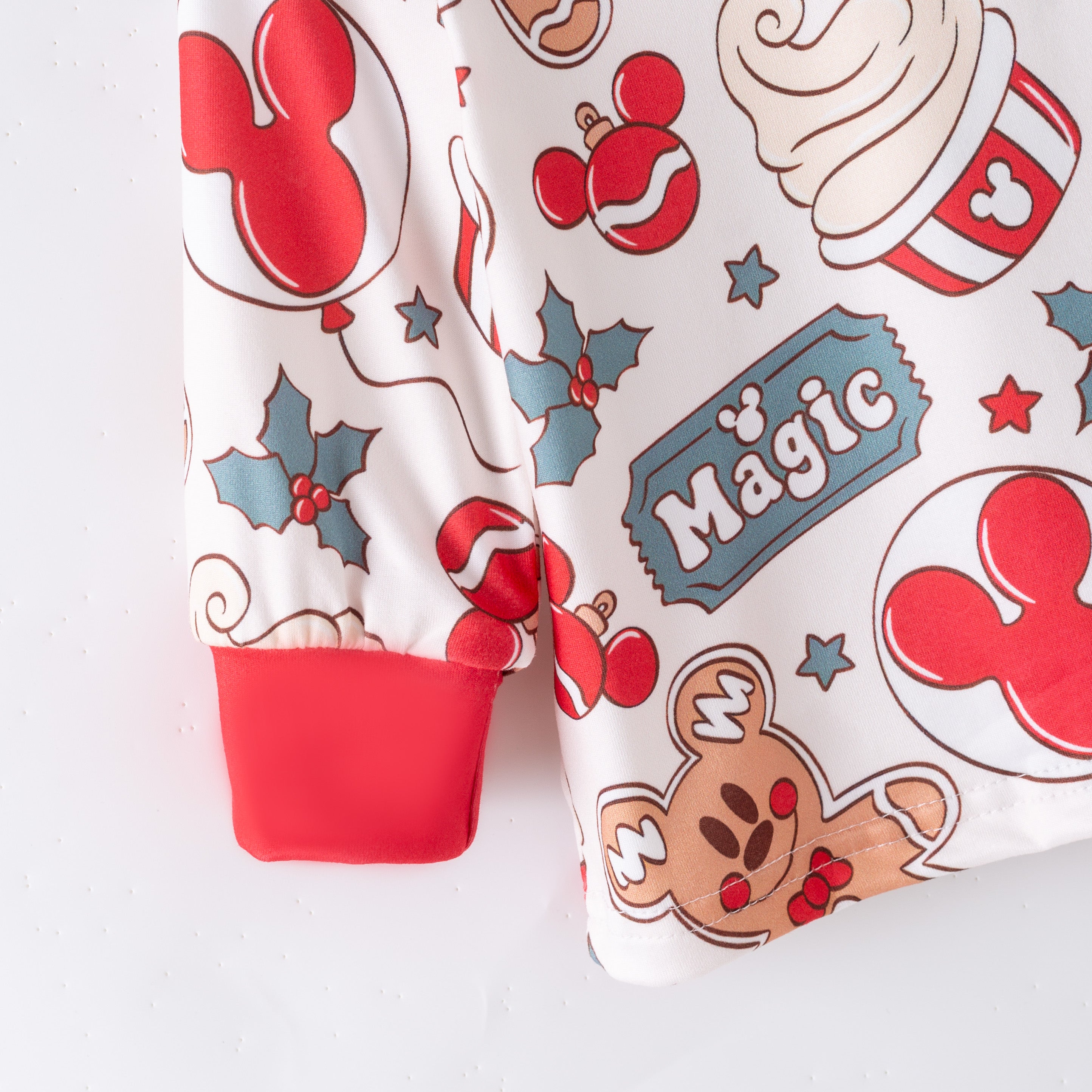 （Pre Order）Family Christmas Gingerbread Print Dress,Set＆Top