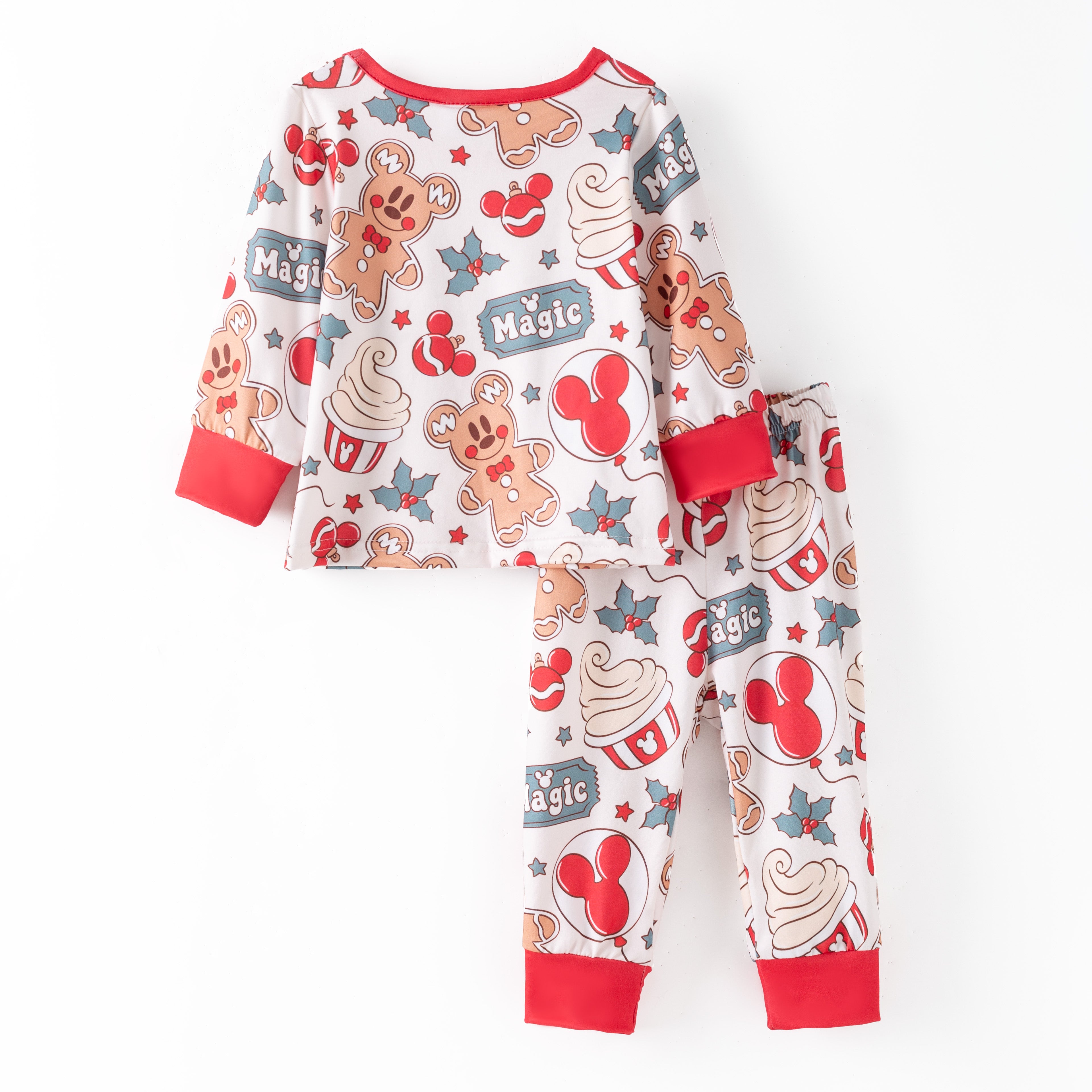 （Pre Order）Family Christmas Gingerbread Print Dress,Set＆Top