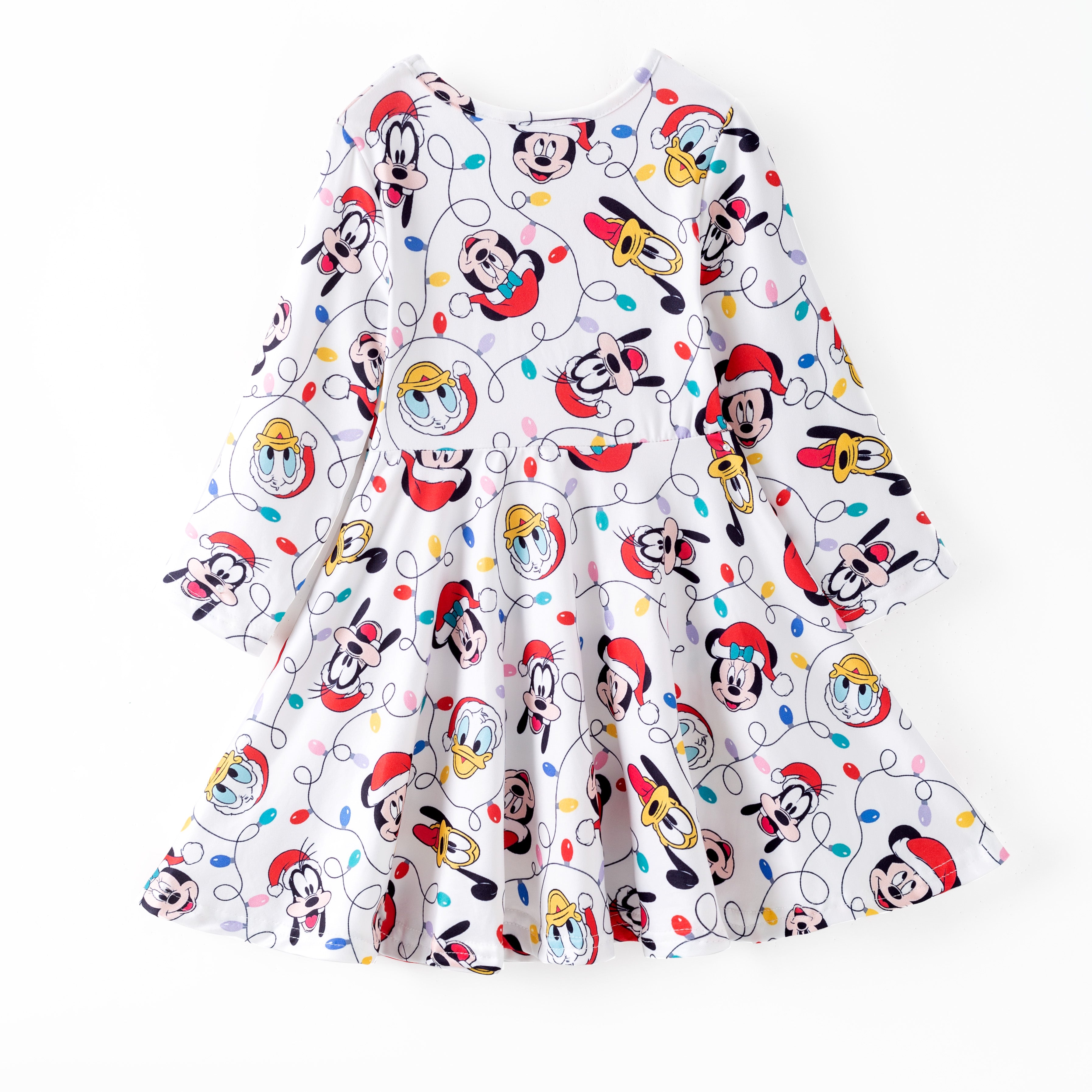 （Pre Order,Prepack Zone）Girls Christmas Cartoon Print Dress&Pajamas
