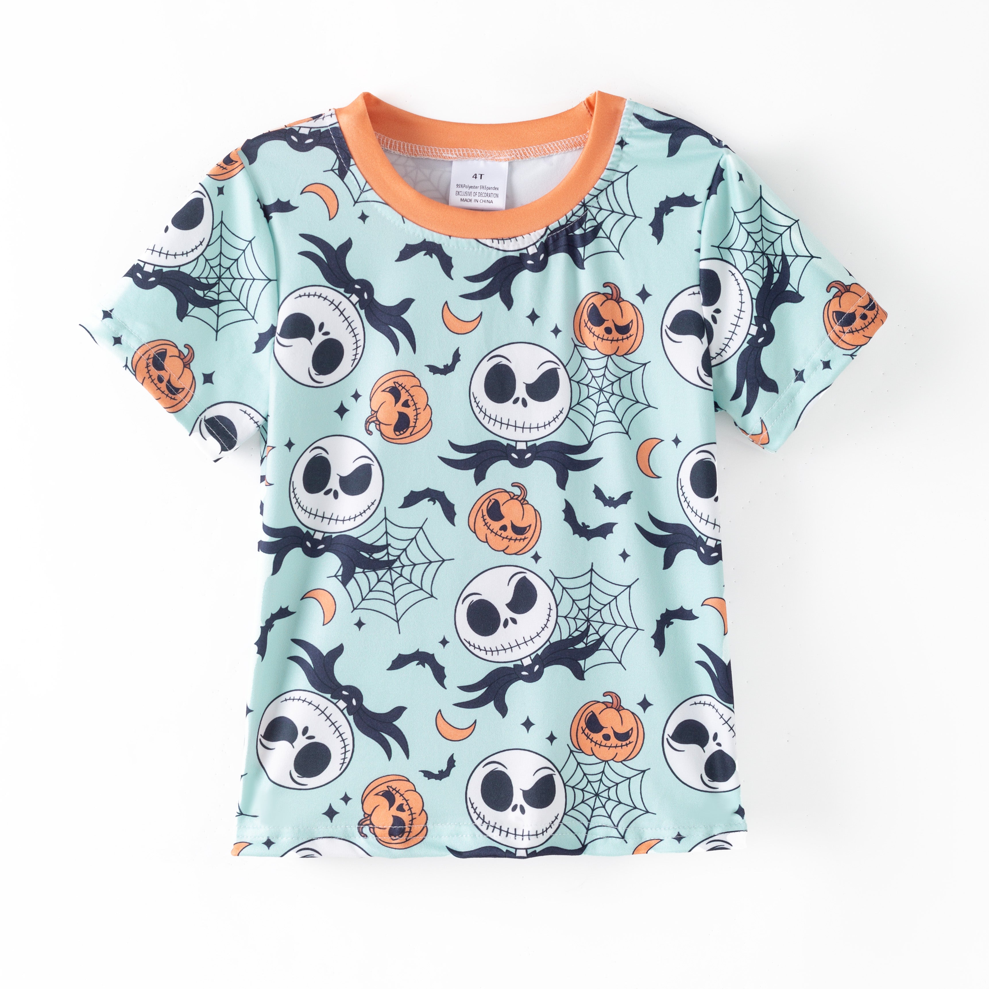 （Pre Order）Boys Halloween Pumpkin Print Top