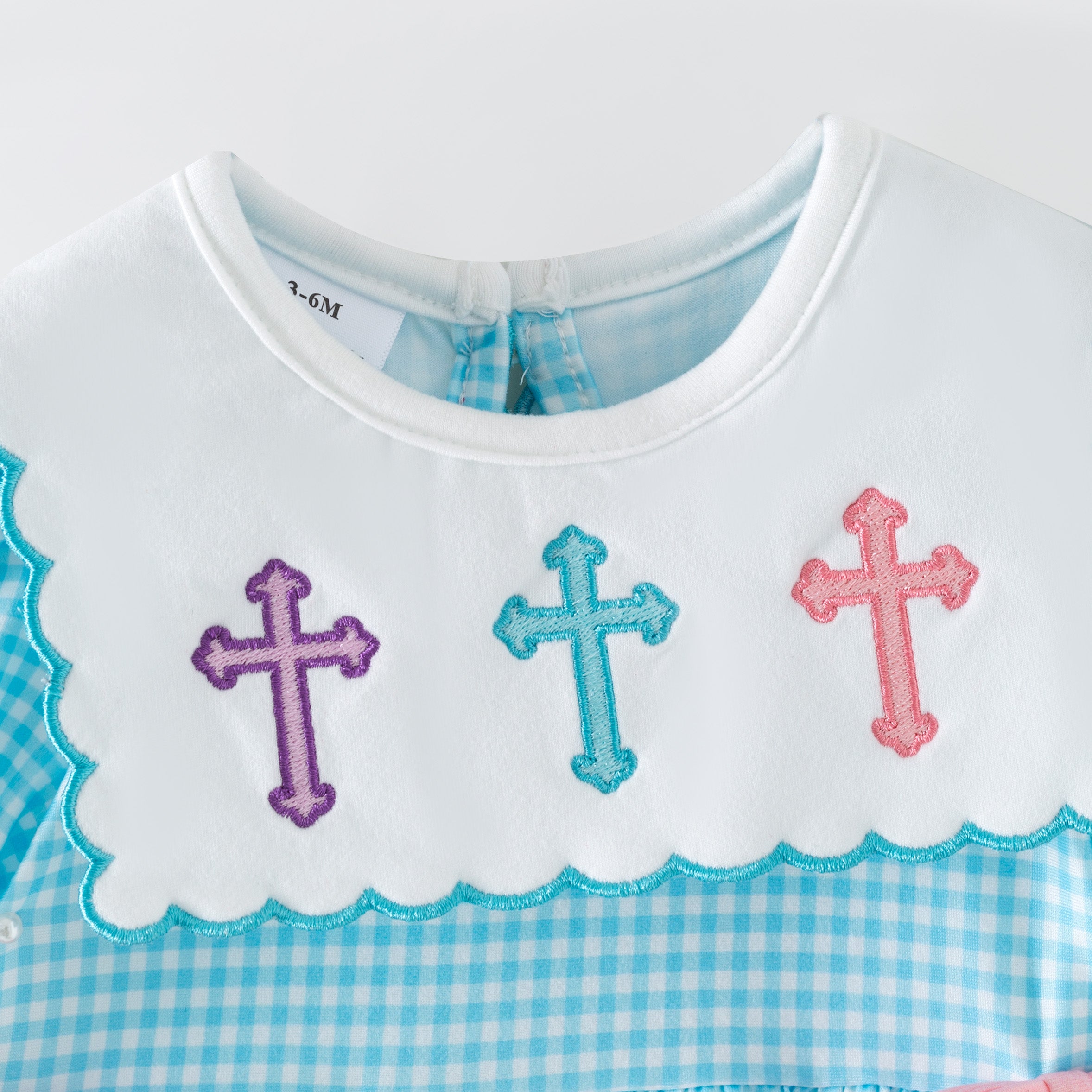 （In Stock）Siblings Easter Cross Embroidery Dress,Bloomer Set&Romper