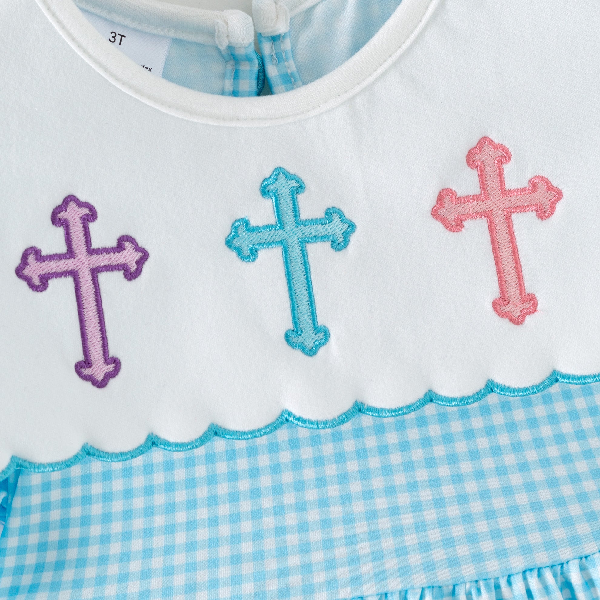 （In Stock）Siblings Easter Cross Embroidery Dress,Bloomer Set&Romper