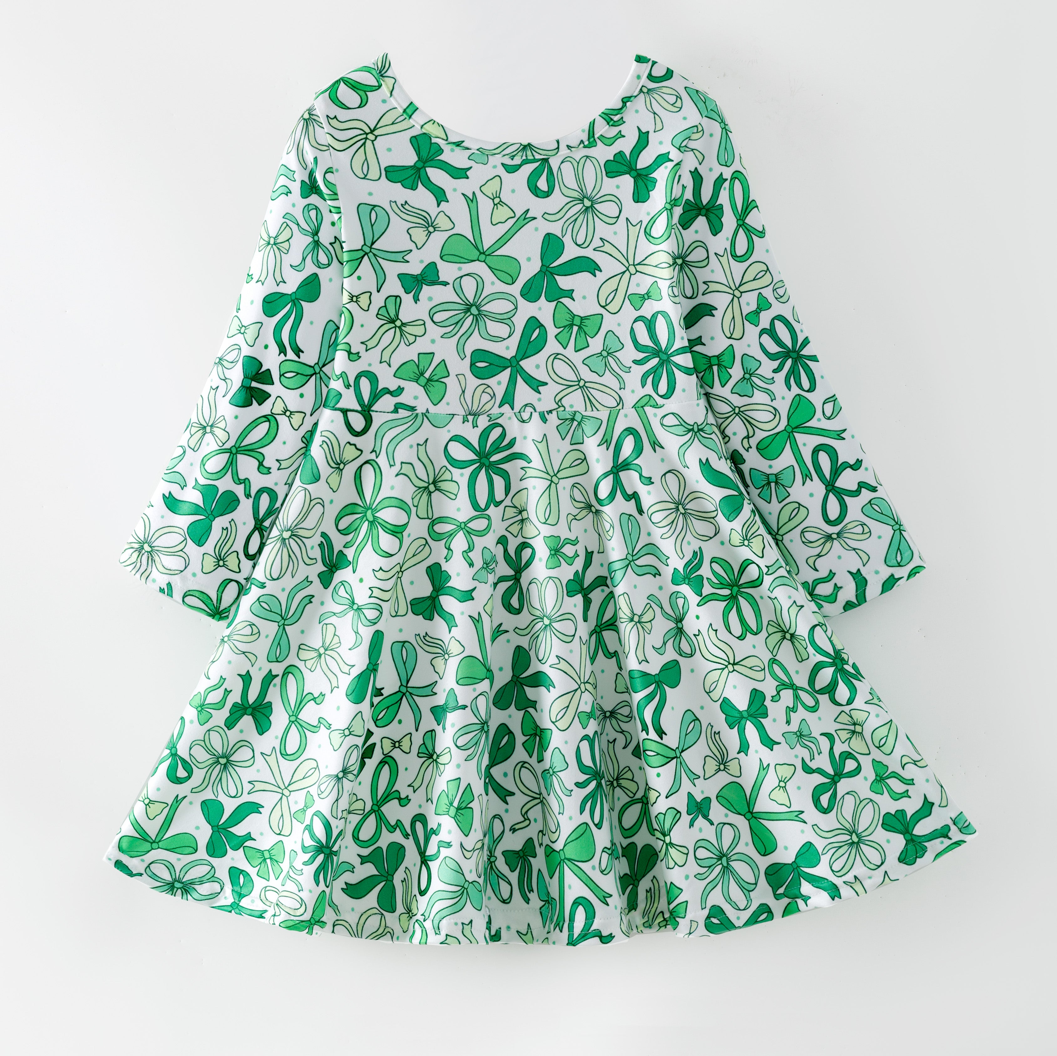 （Pre Order,Prepack Zone）Girls St. Patrick's Day Shamrock Print Dress&Set（Mix Size）