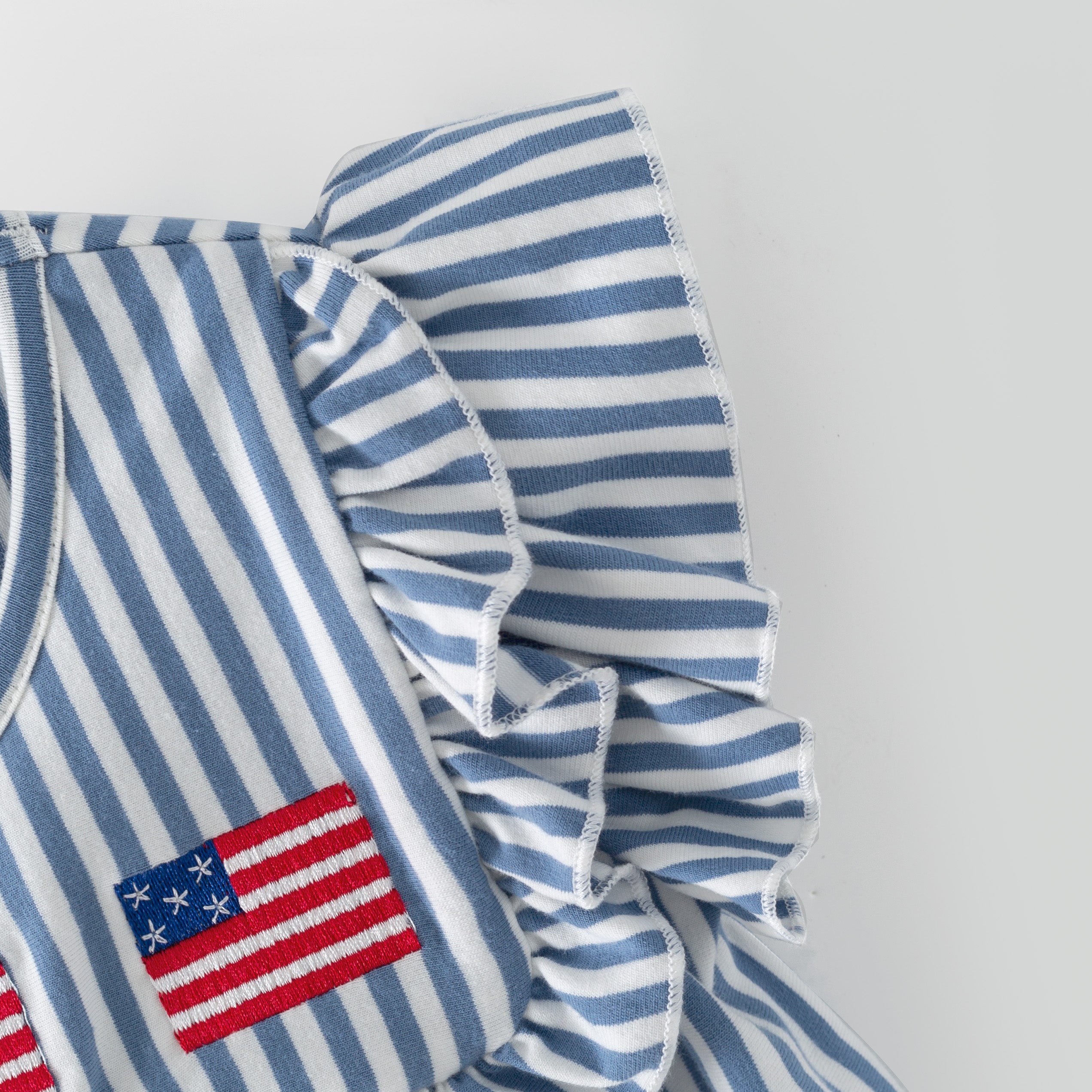 （In Stock）Siblings Patriotic Embroidery Dress&Romper