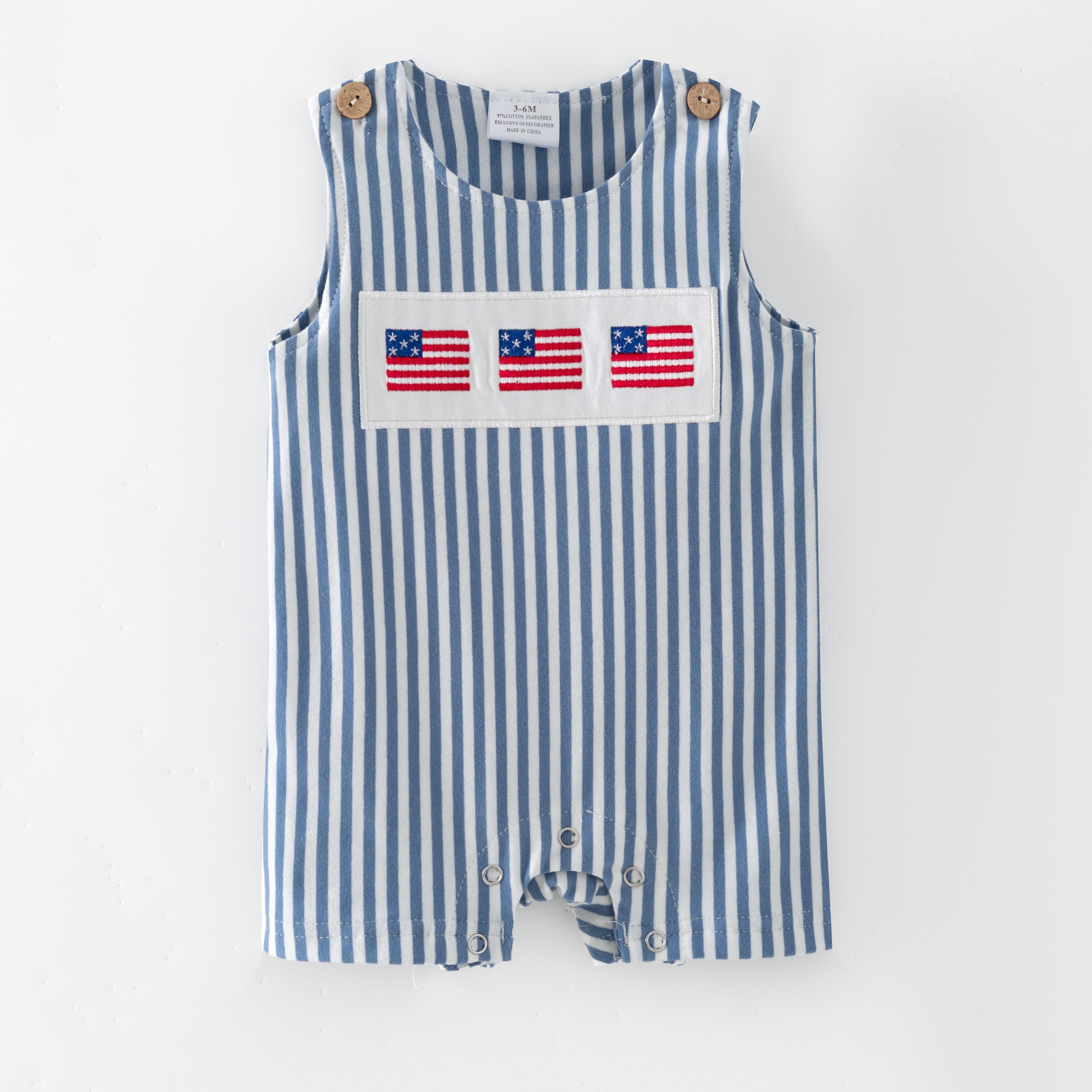 （In Stock）Siblings Patriotic Embroidery Dress&Romper