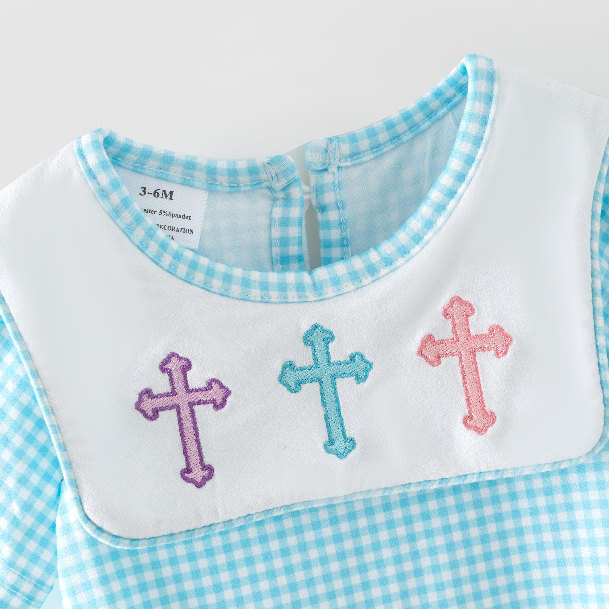 （In Stock）Siblings Easter Cross Embroidery Dress,Bloomer Set&Romper