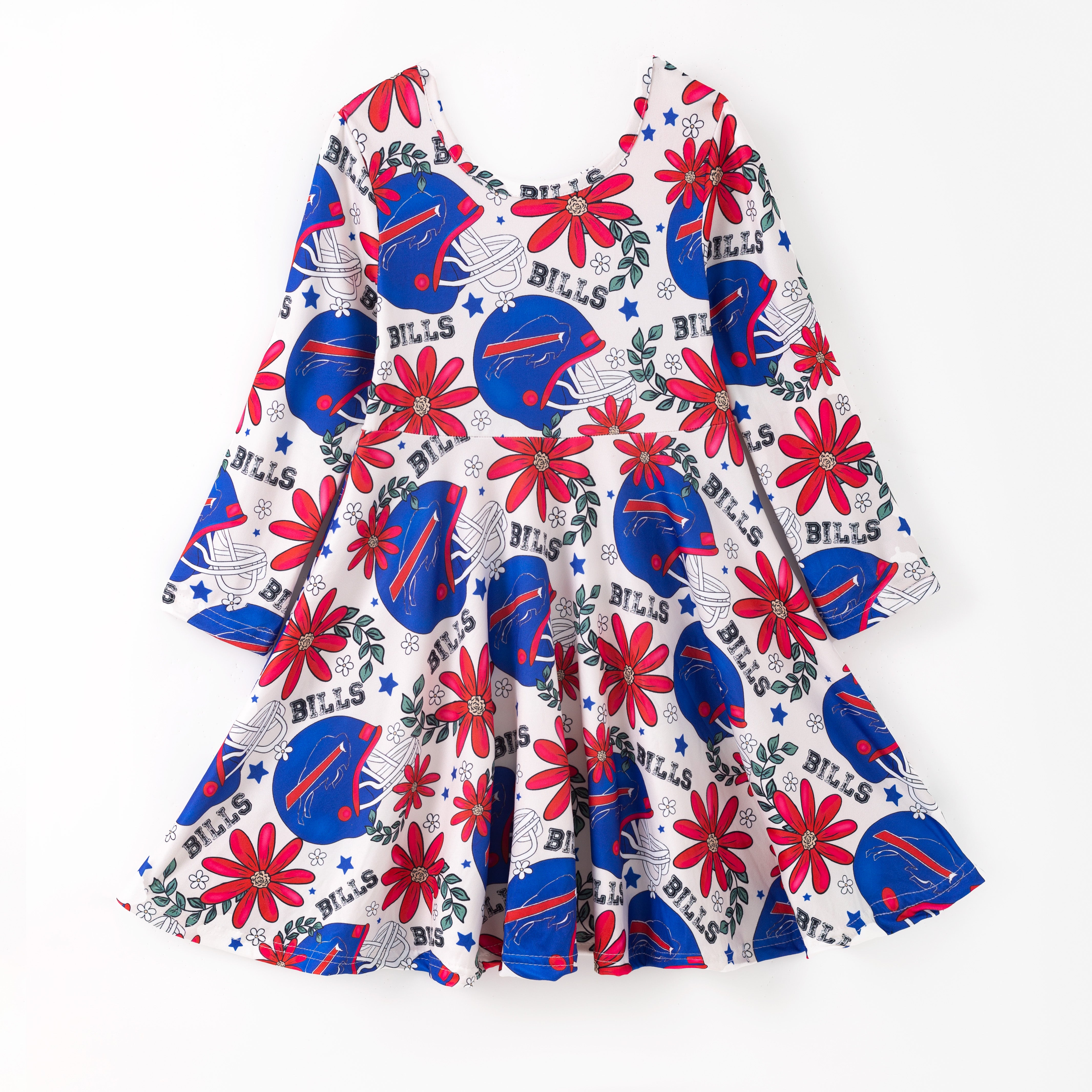 （Pre Order）Girls Football Print Milk Silk Dress