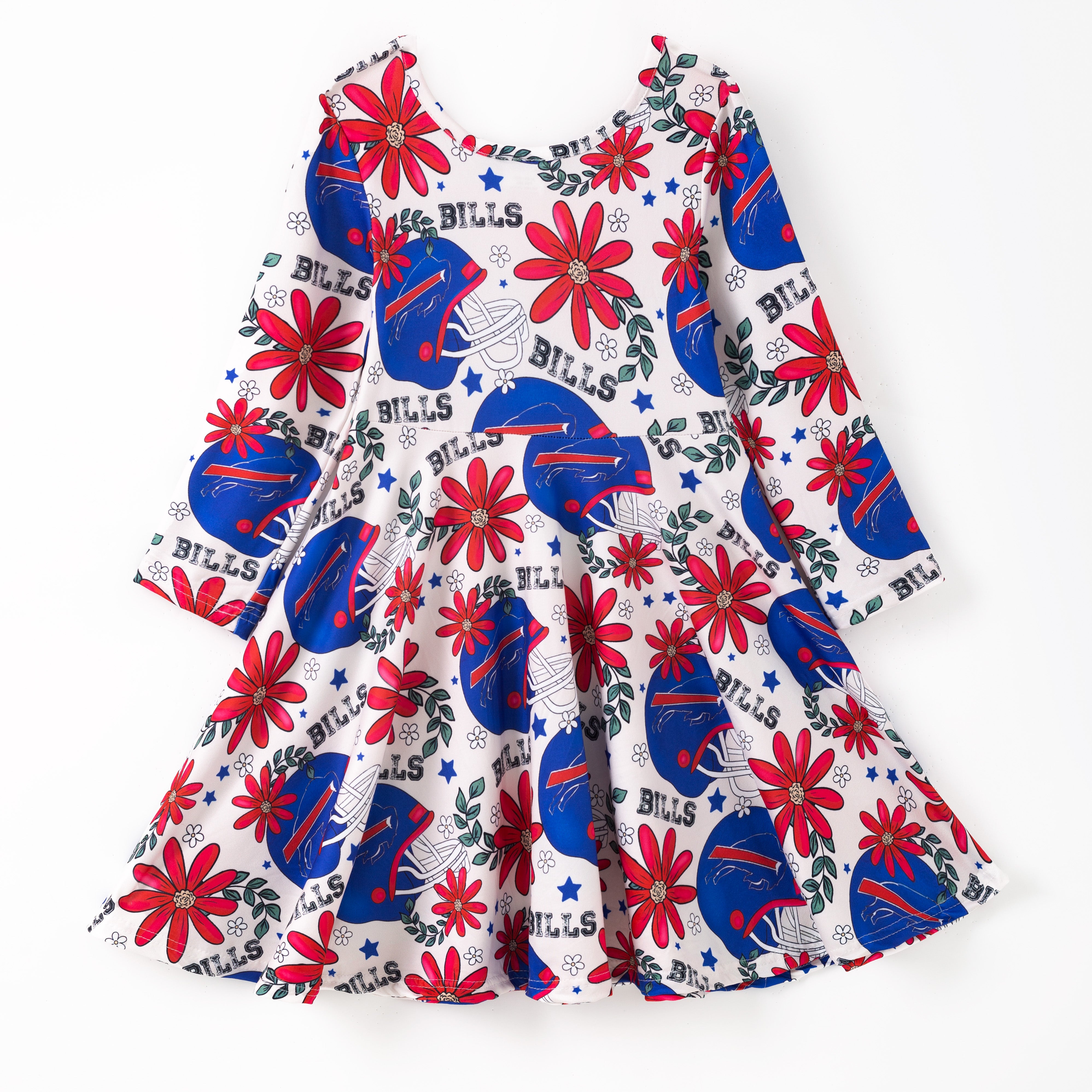 （Pre Order）Girls Football Print Milk Silk Dress