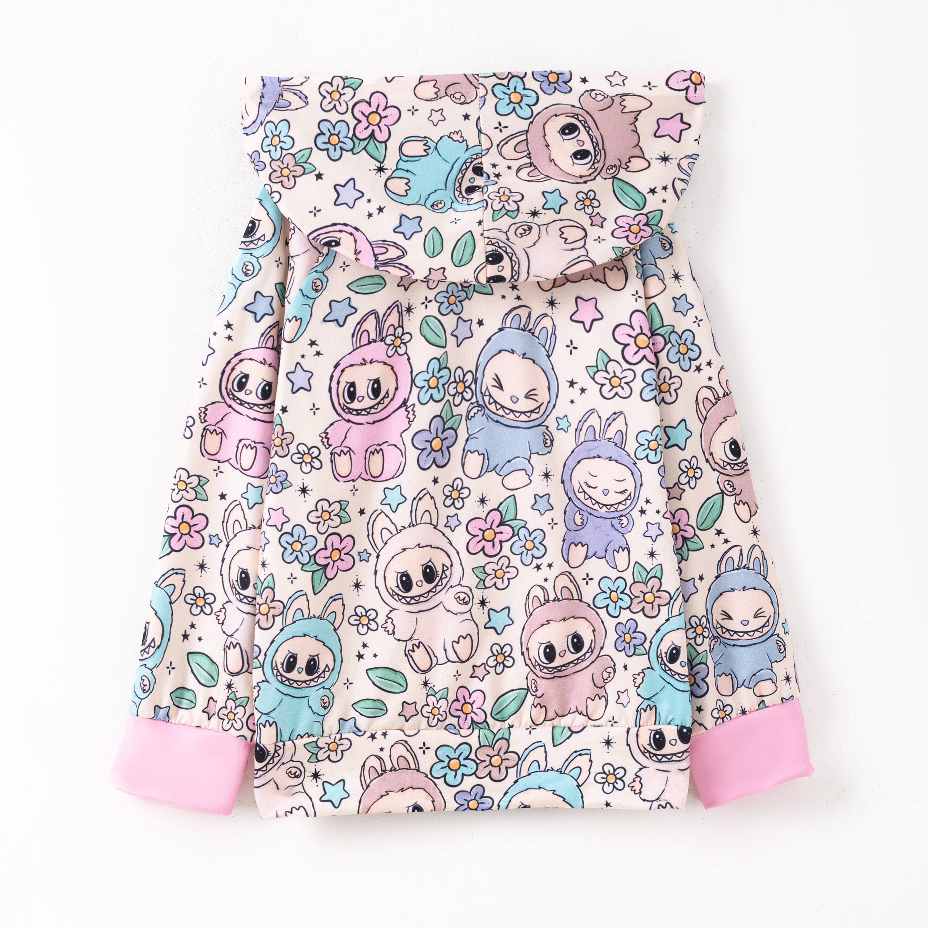 （Pre Order,Prepack Zone）Girls Cartoon LBB Print Hoodie