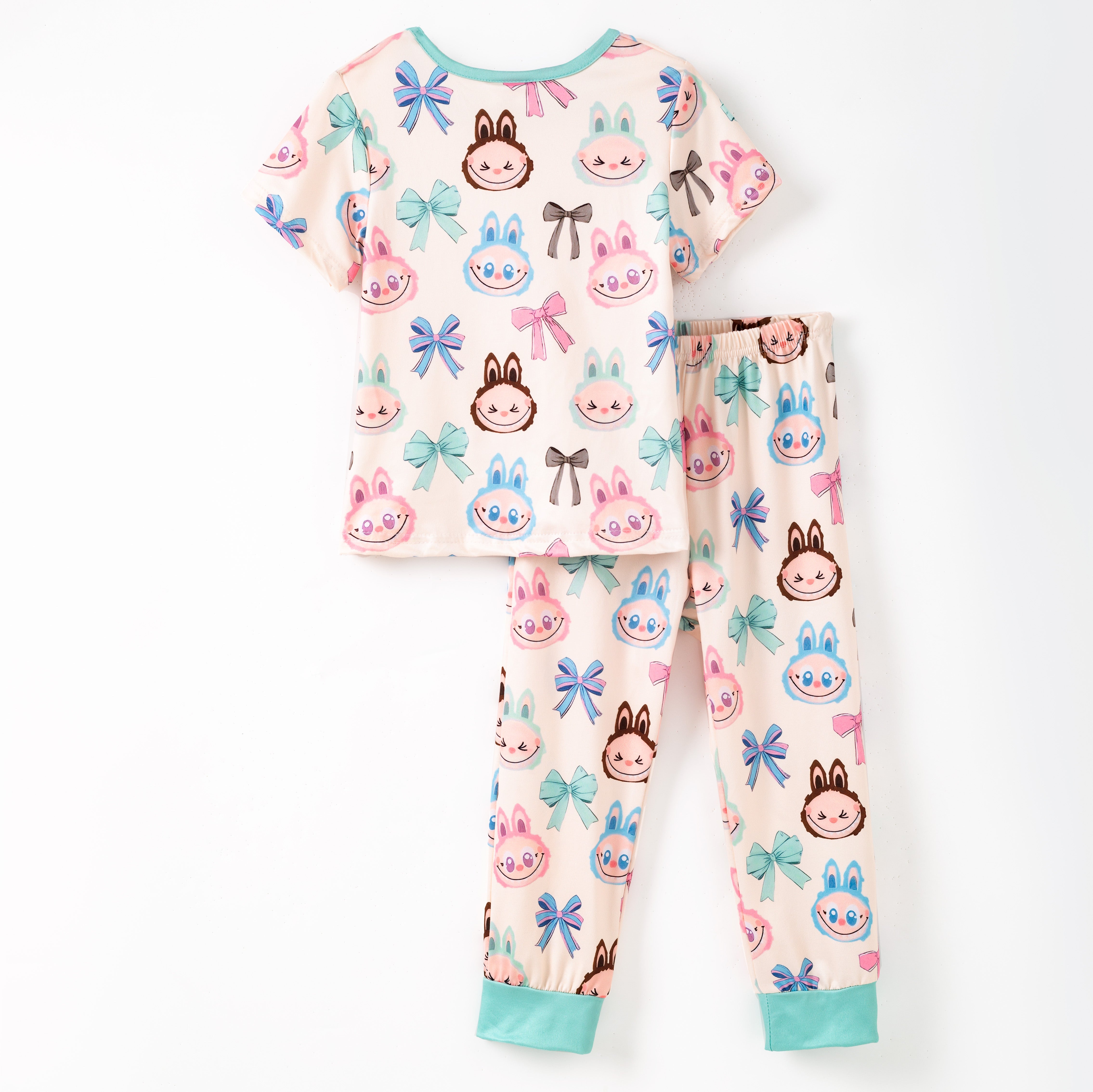 （Pre Order）Girls Summer Cartoon Print Pajamas