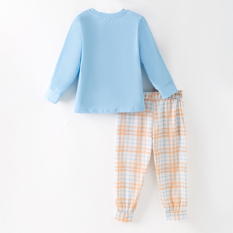 （In Stock）Boys Thanksgiving Turkey Embroidery Smocked Outfit Set