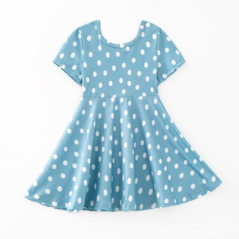 （In Stock）Girls Easter Polka Dot Dress