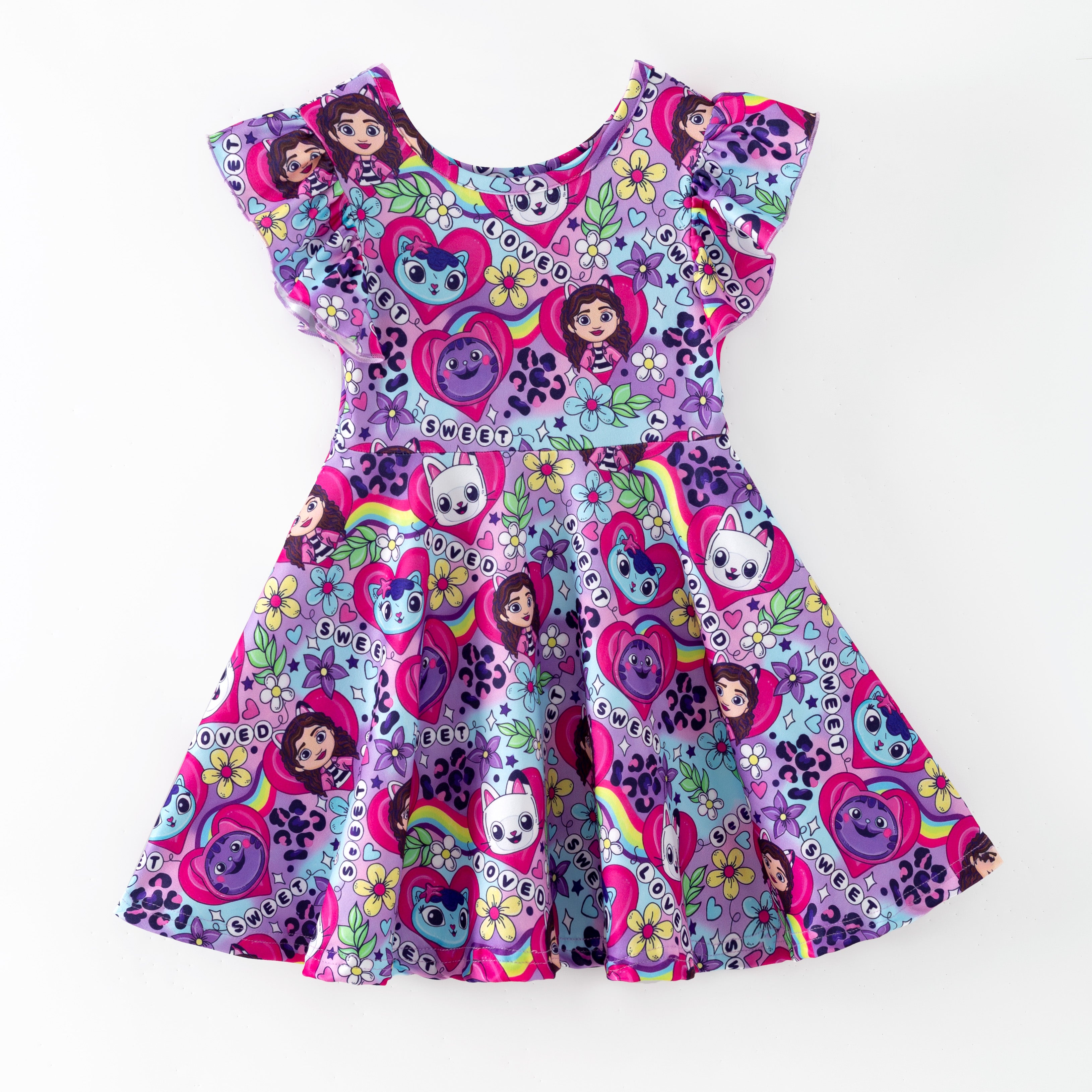 （Pre Order,Prepack Zone）Girls Spring&Summer Cartoon Print Dress（Mix Size）