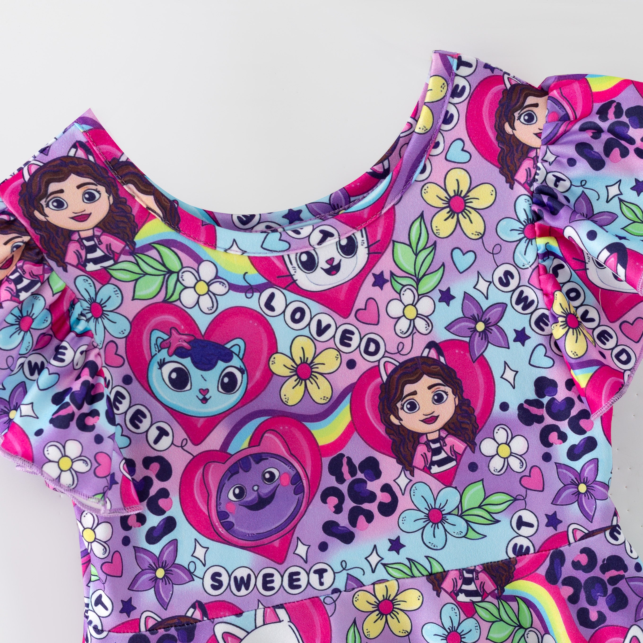 （Pre Order,Prepack Zone）Girls Spring&Summer Cartoon Print Dress（Mix Size）