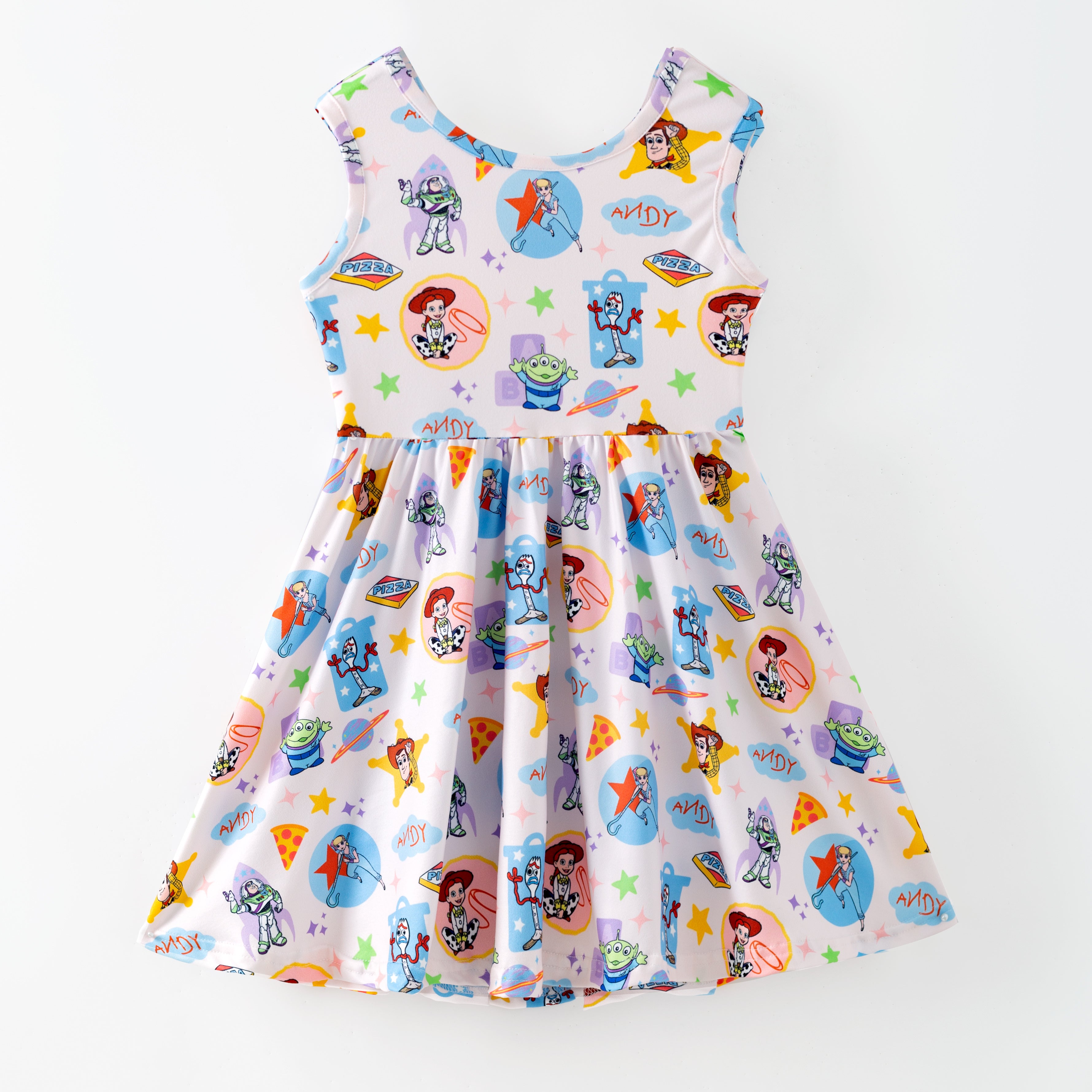 （Pre Order,Prepack Zone）Girls Spring&Summer Cartoon Print Skort Dress（Mix Size）